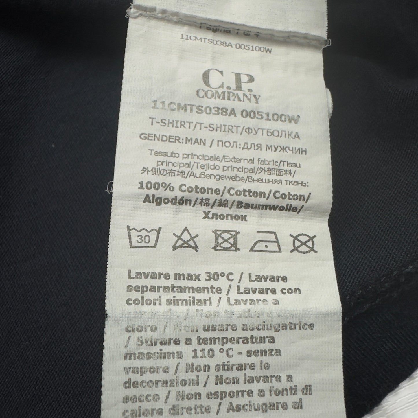 C.P. Company Big Stitch Logo T-Shirt - Navy