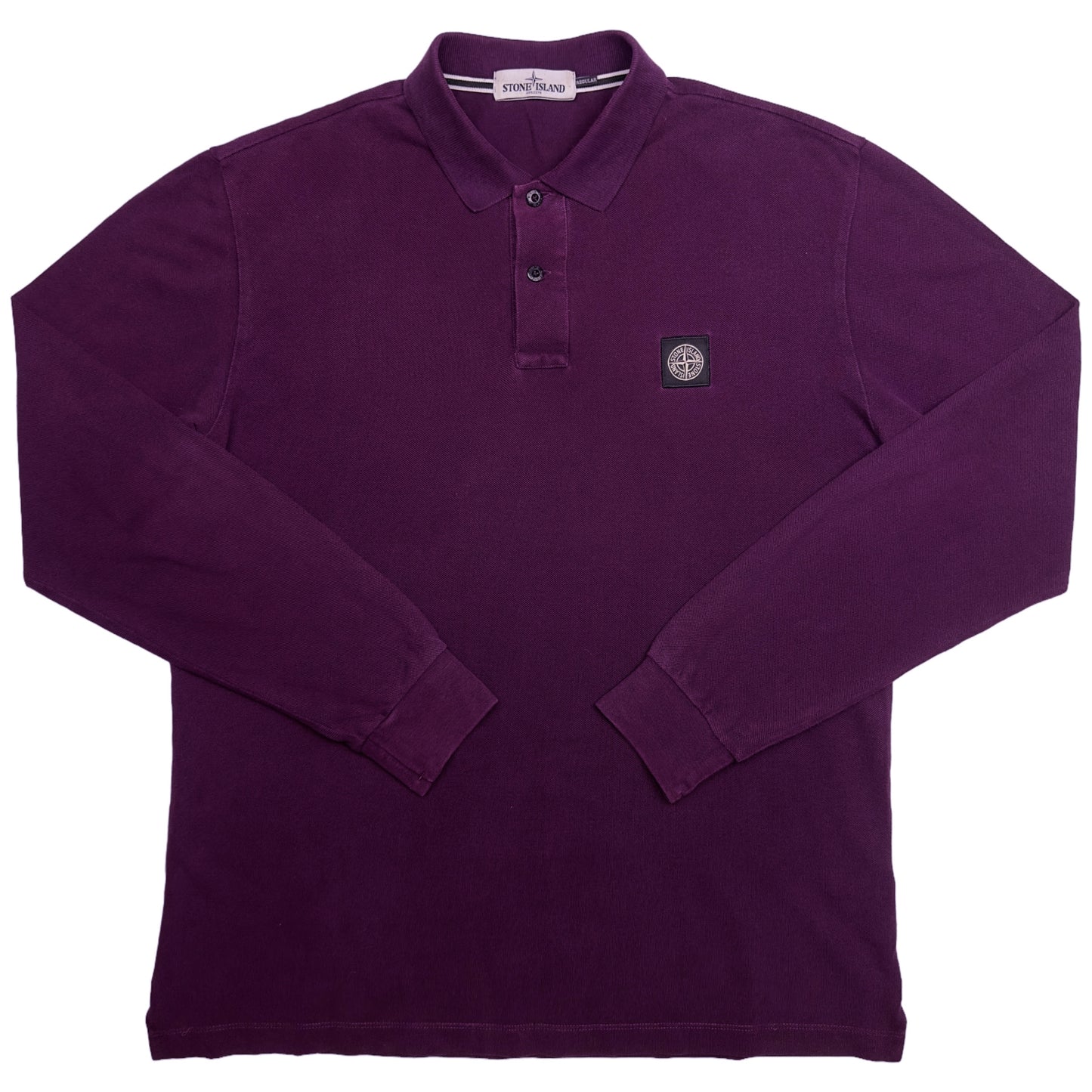 Stone Island Long Sleeve Polo Shirt - Dark Purple