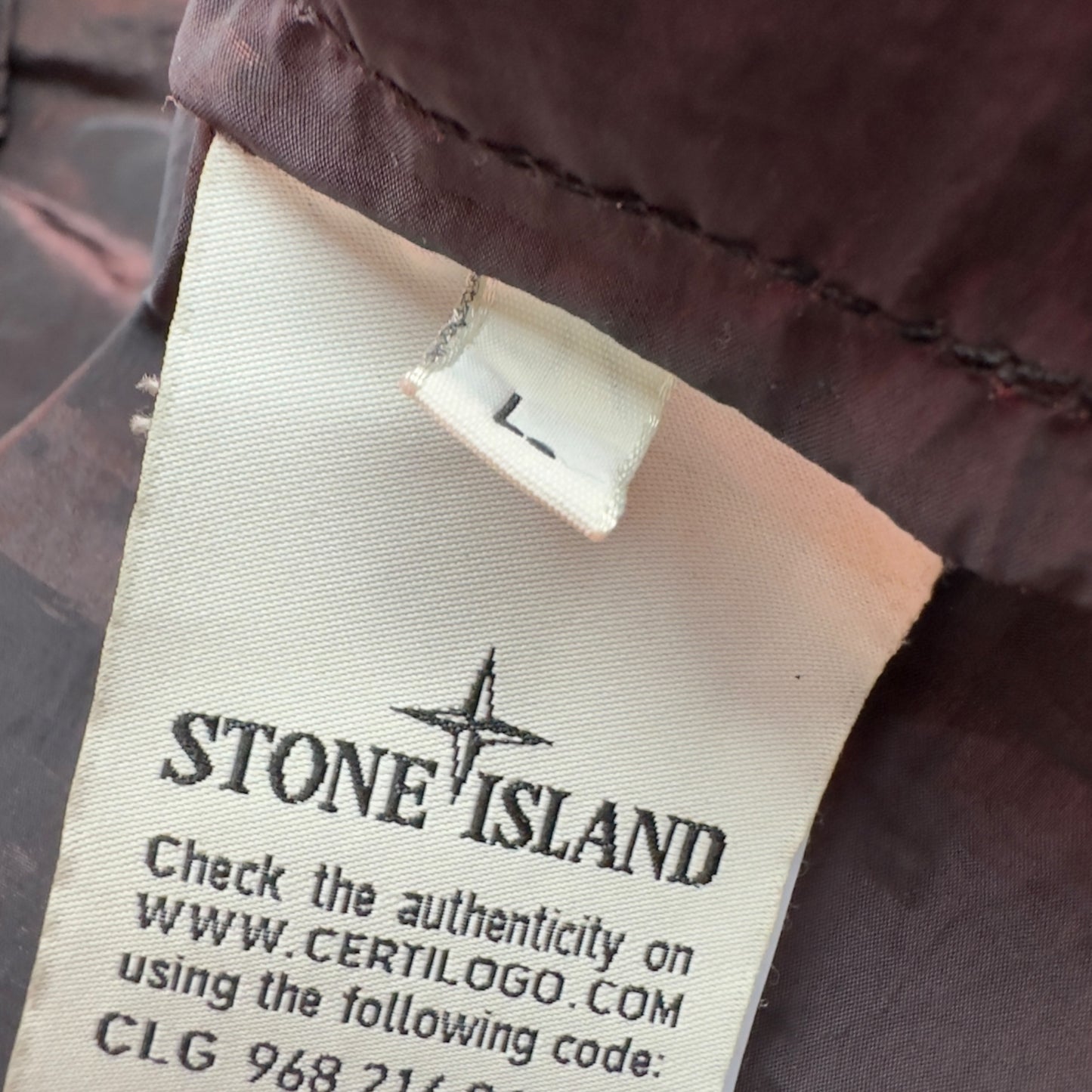 S/S 16 Stone Island Weft Nylon Metal Overshirt - Dark Red