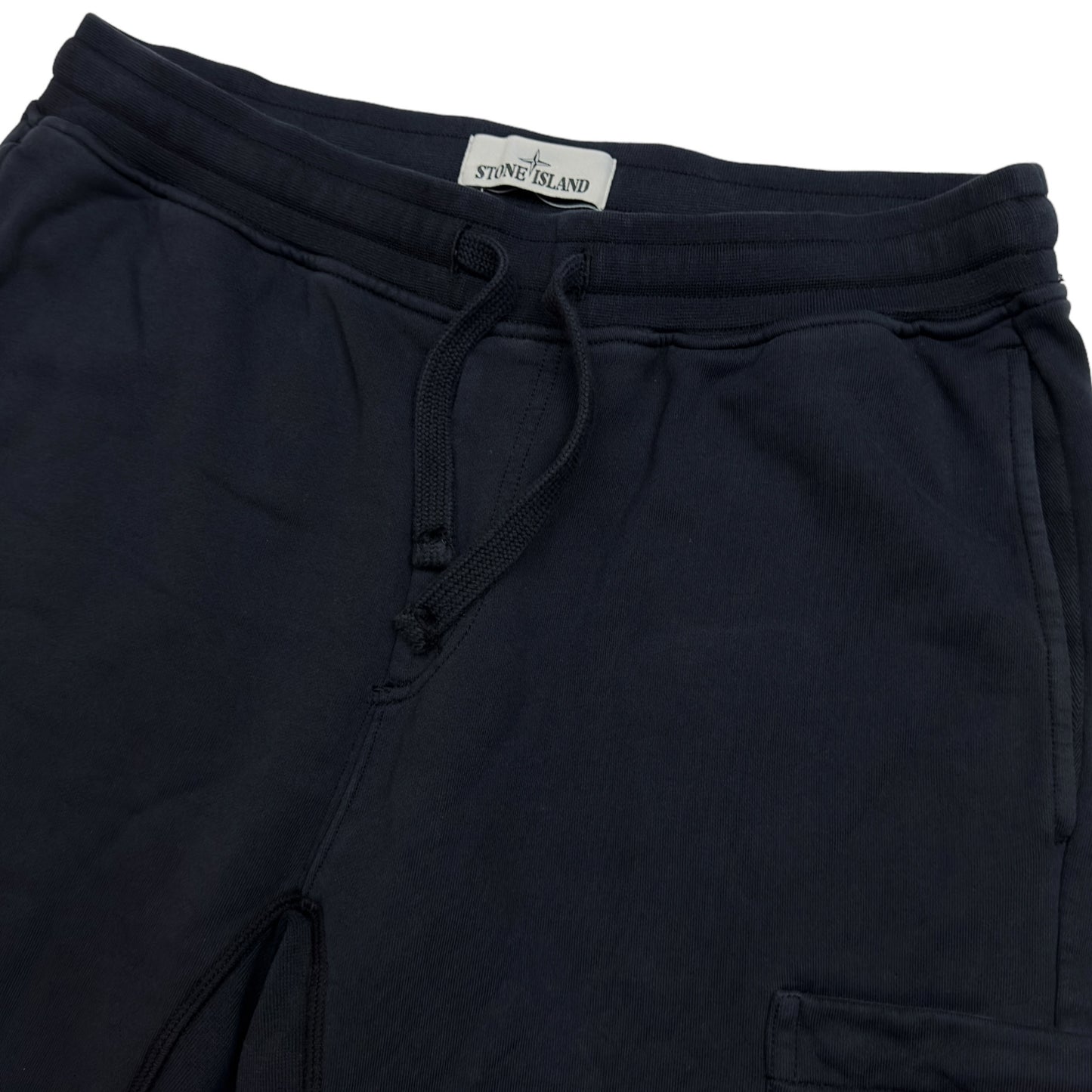 S/S 19 Stone Island Cotton Jersey Cargo Shorts - Dark Navy