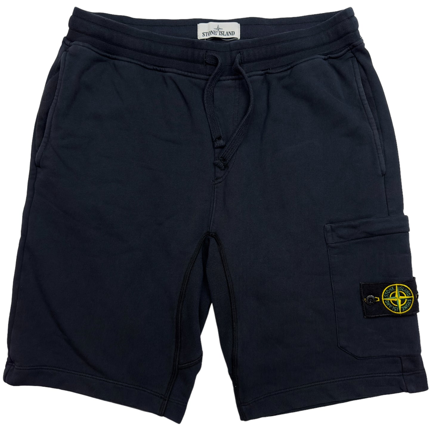 S/S 19 Stone Island Cotton Jersey Cargo Shorts - Dark Navy