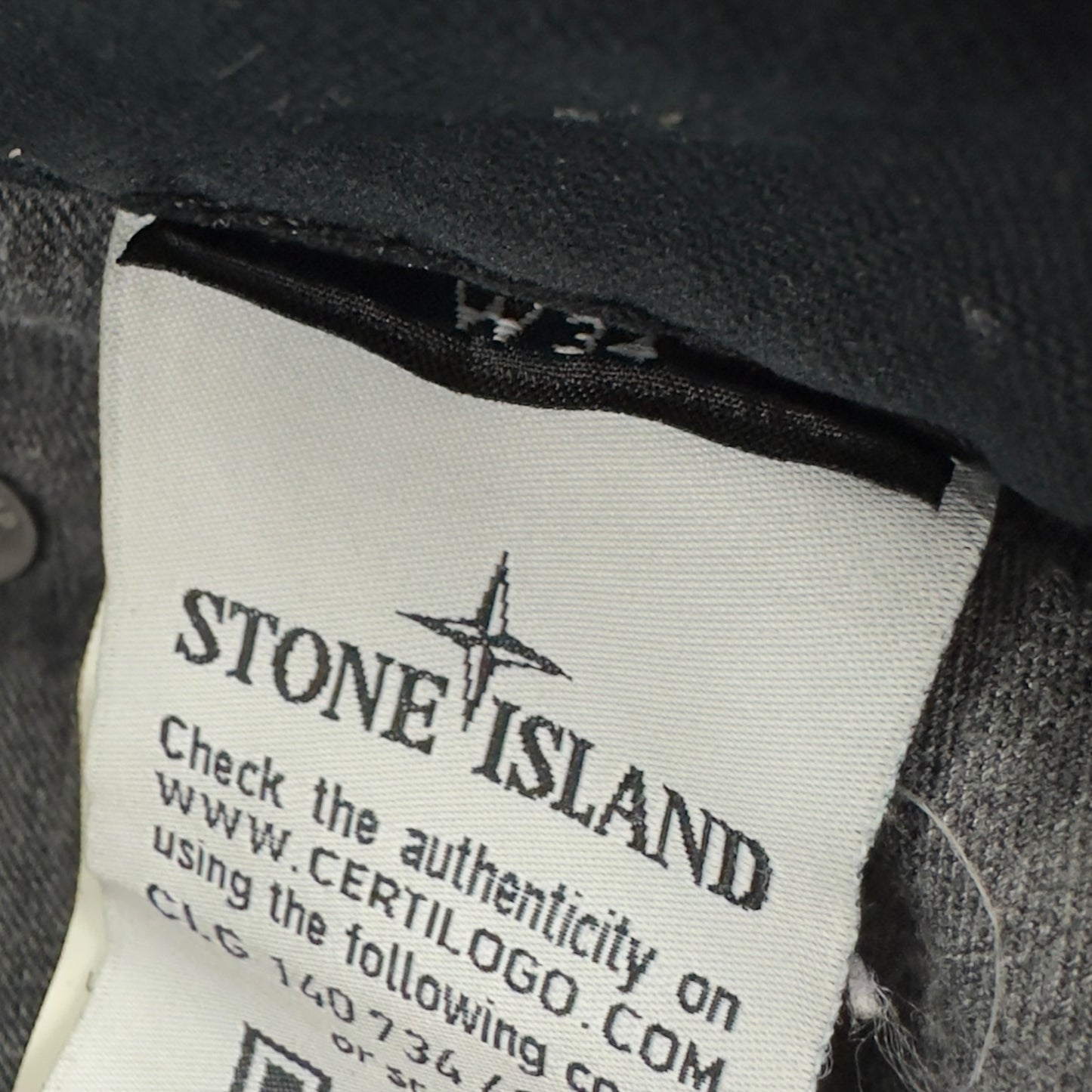 A/W 16 Stone Island Slim Fit Black Jeans 34/32