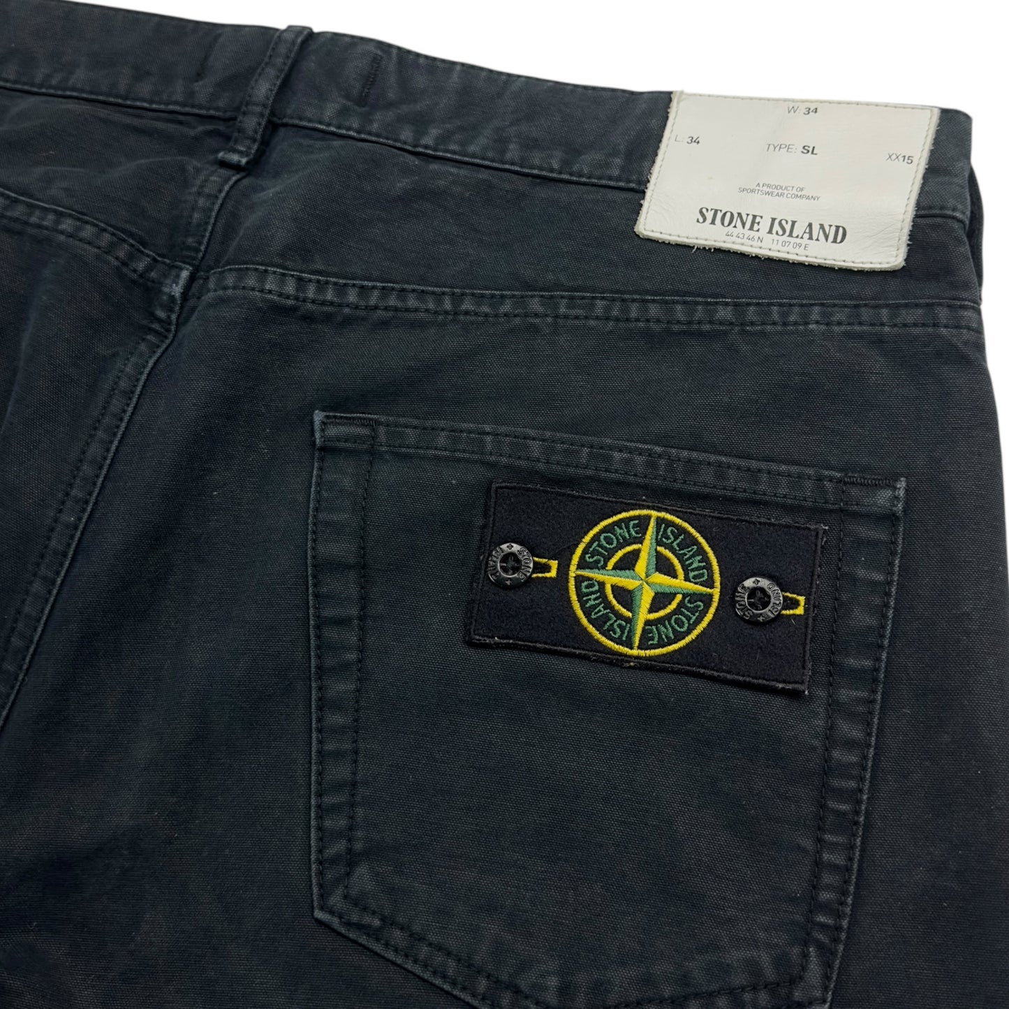 A/W 16 Stone Island Slim Fit Black Jeans 34/32