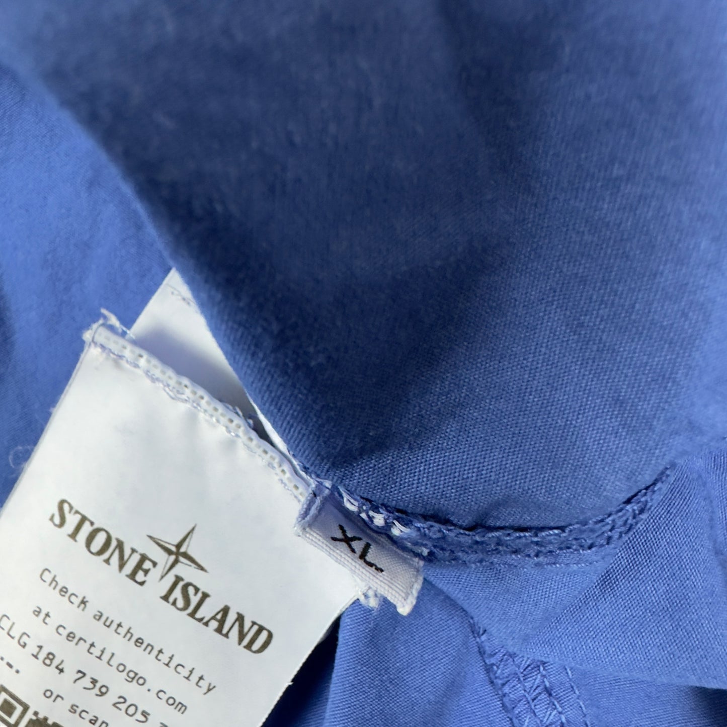 A/W 21 Stone Island Brushed Cotton Overshirt - Blue