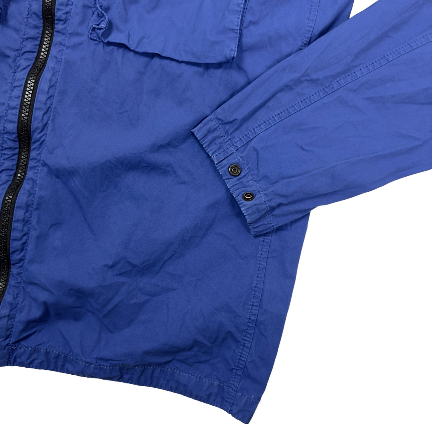 A/W 21 Stone Island Brushed Cotton Overshirt - Blue