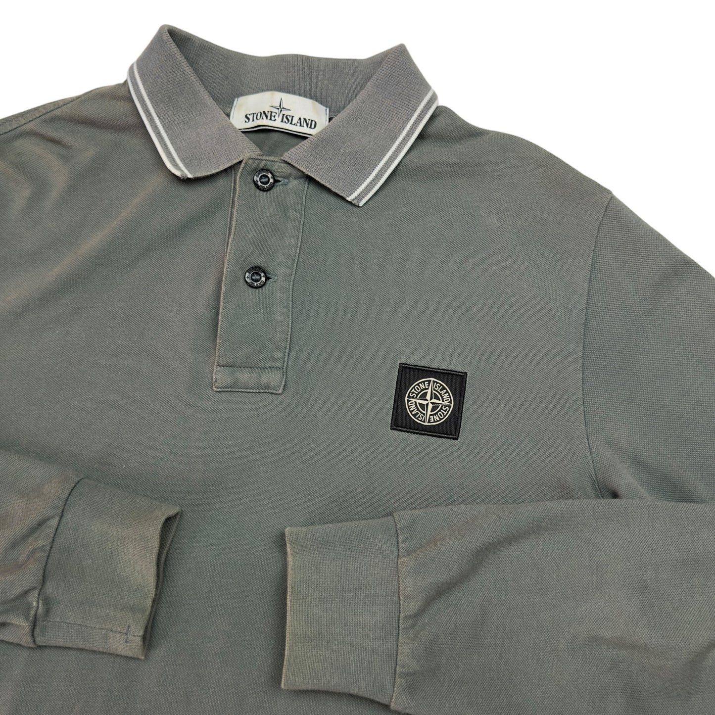 A/W 17 Stone Island Long Sleeve Polo Shirt - Grey