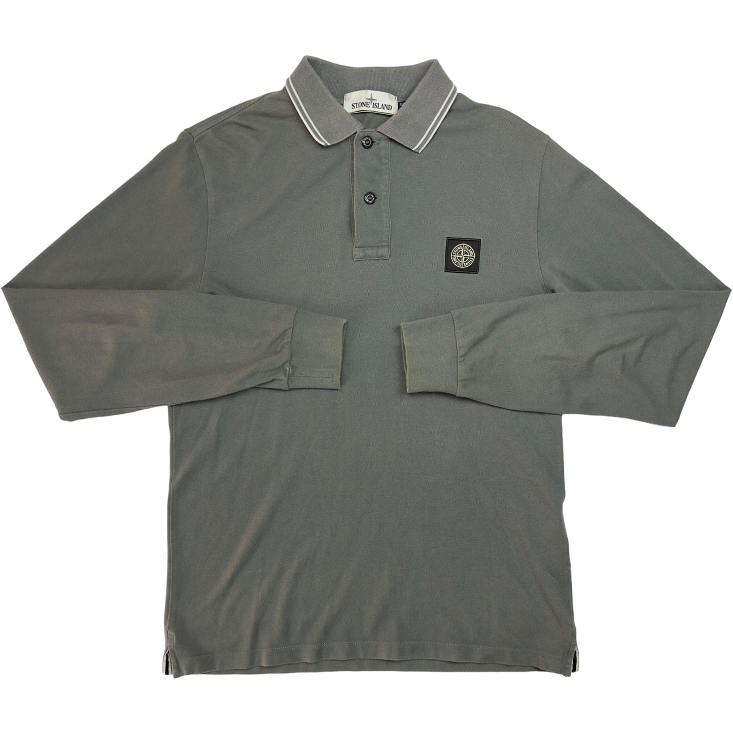 A/W 17 Stone Island Long Sleeve Polo Shirt - Grey