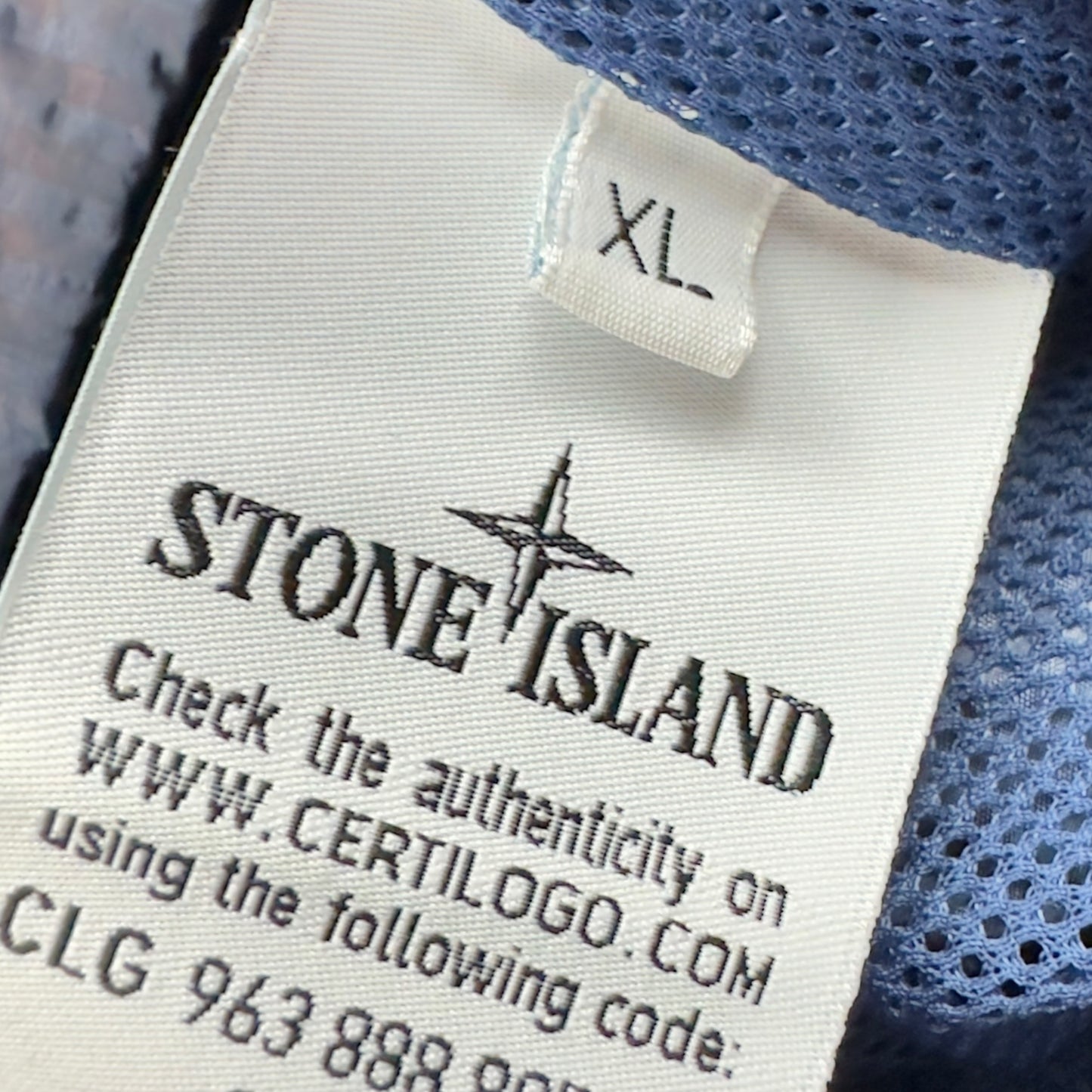 A/W 20 Stone Island Seersucker Nylon Overshirt - Blue XL