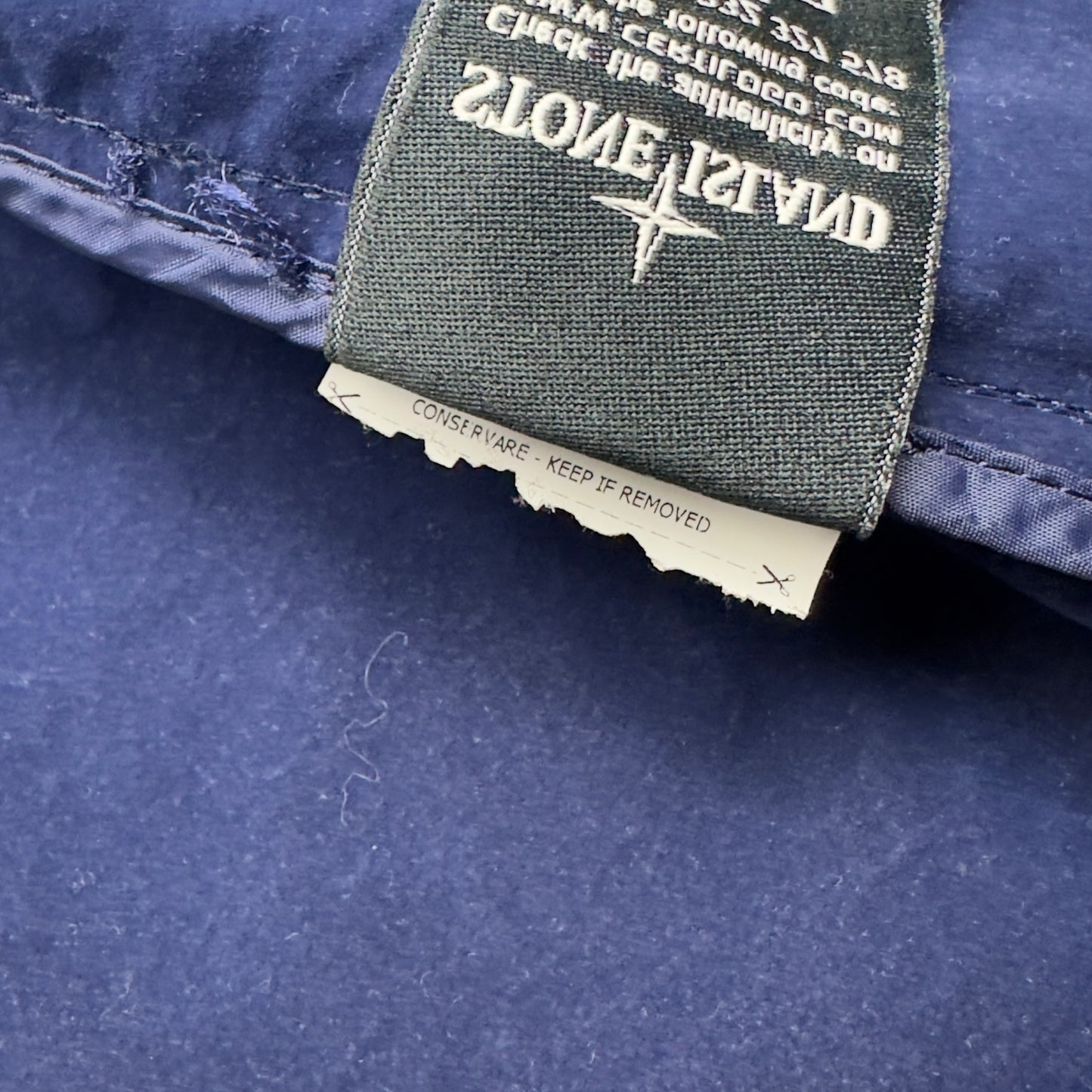 A/W 15 Stone Island Nylon Lamy Flock Jacket - Navy
