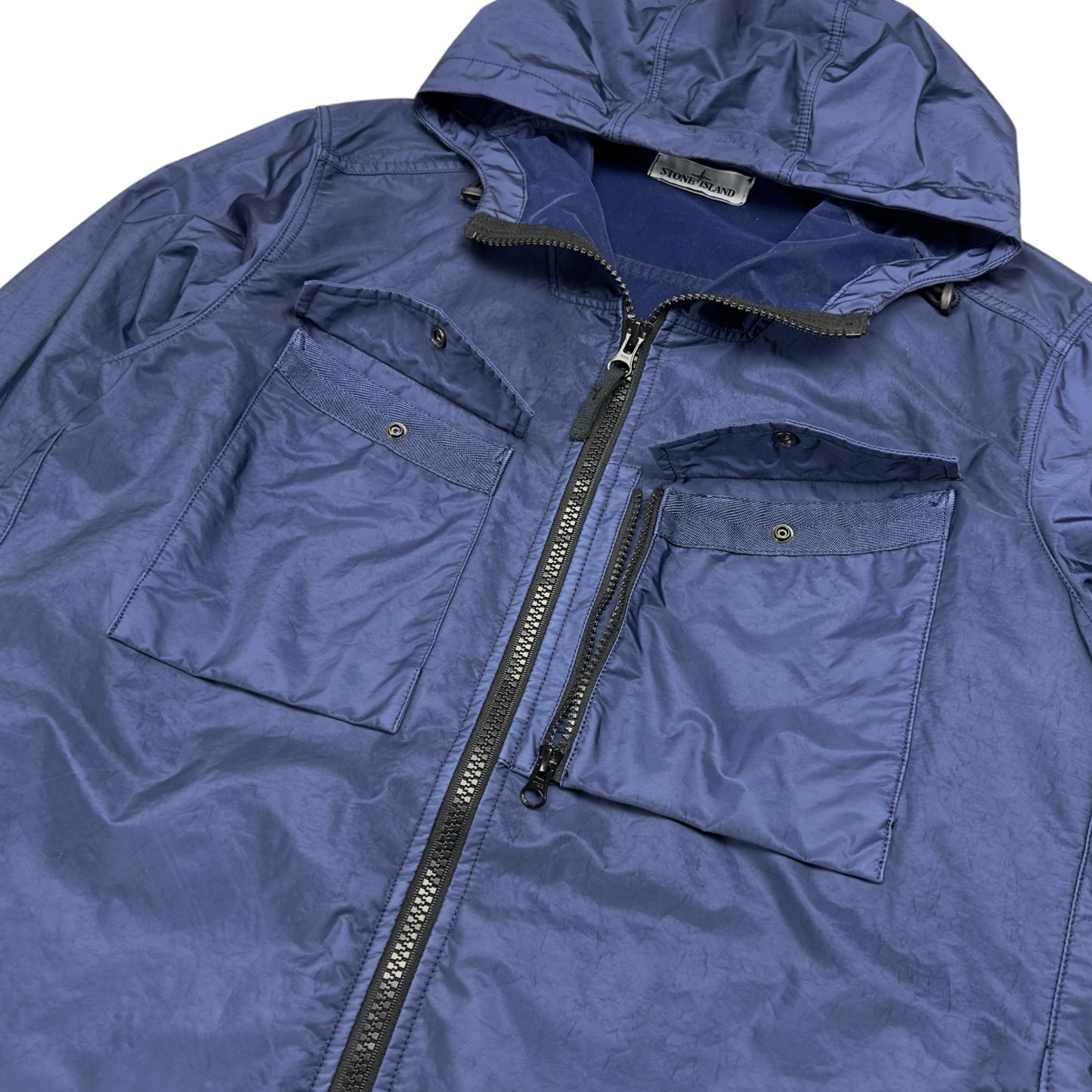 A/W 15 Stone Island Nylon Lamy Flock Jacket - Navy