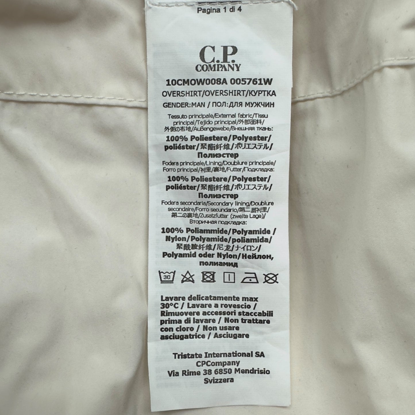C.P. Company Metropolis Memri Overshirt - Cream