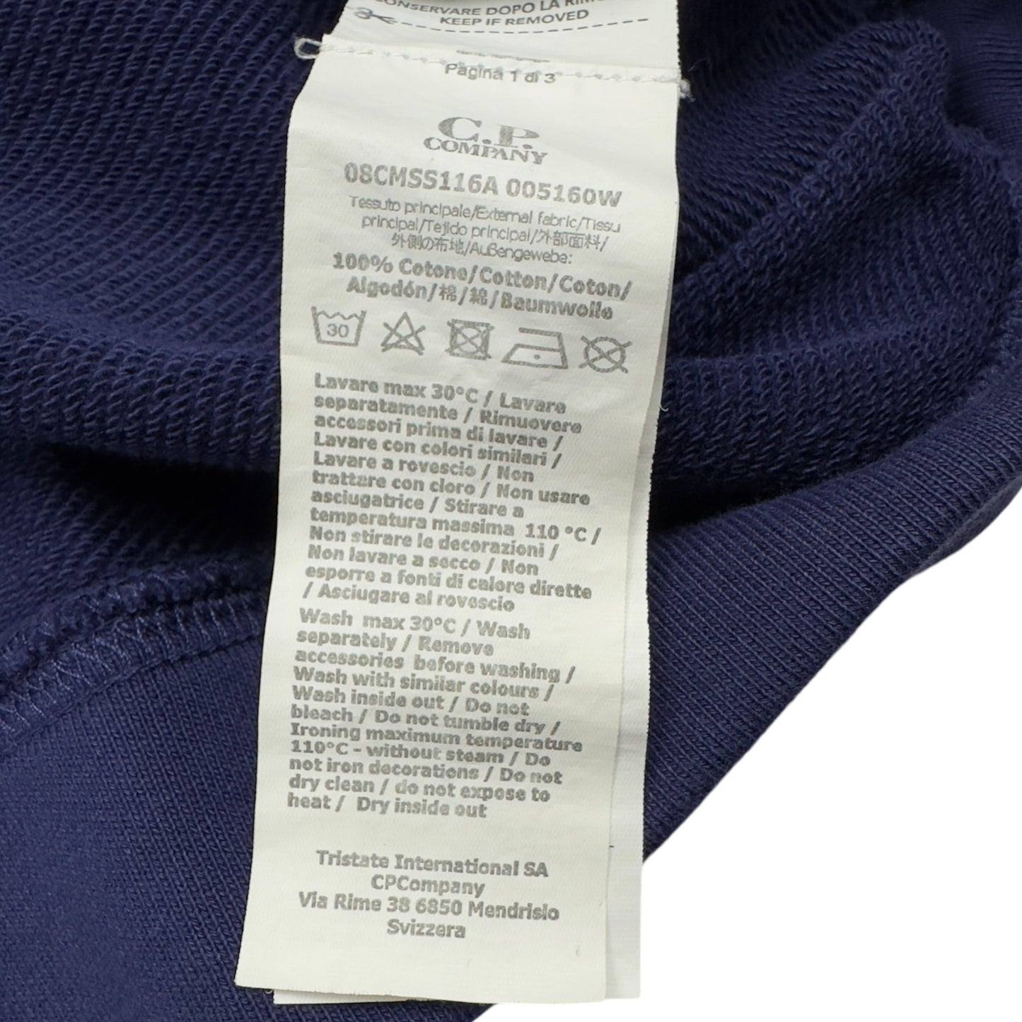 C.P. Company Laminated Logo Crewneck Sweater