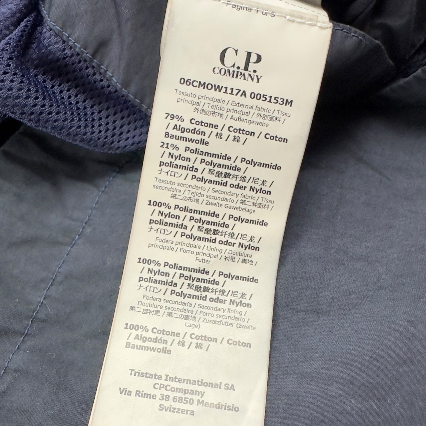 C.P. Company 50 Fili Track Jacket - Navy / Purple