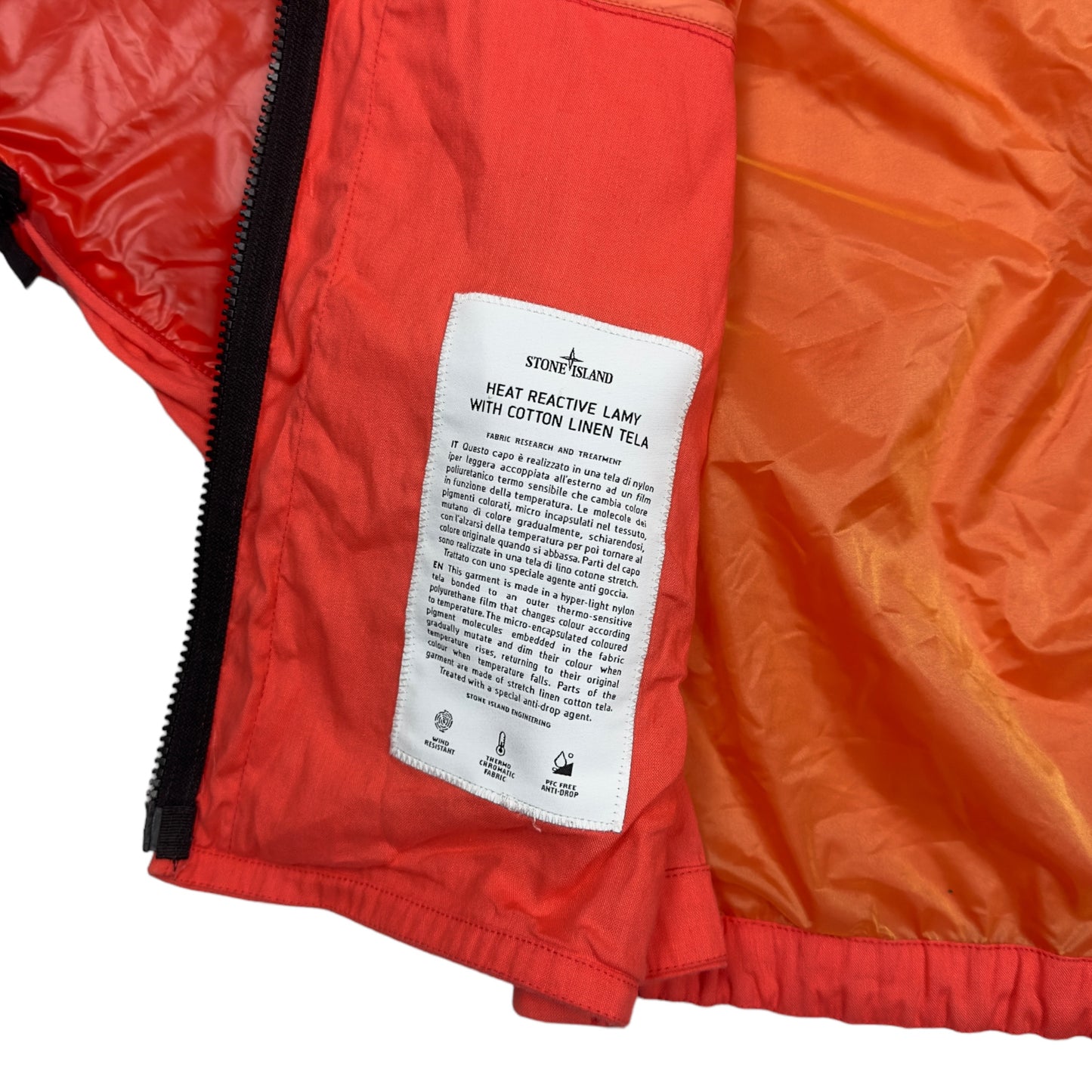 S/S 22 Stone Island Heat Reactive Lamy with Cotton Linen Tela