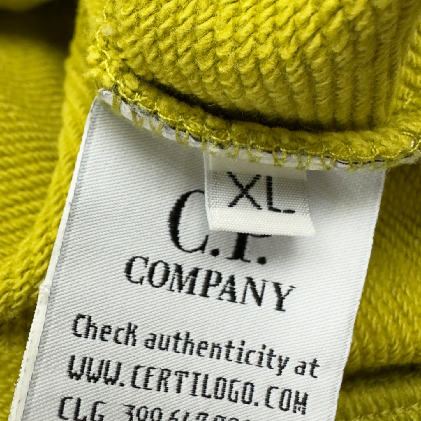 C.P. Company Laminated Logo Crewneck Sweater - Yellow
