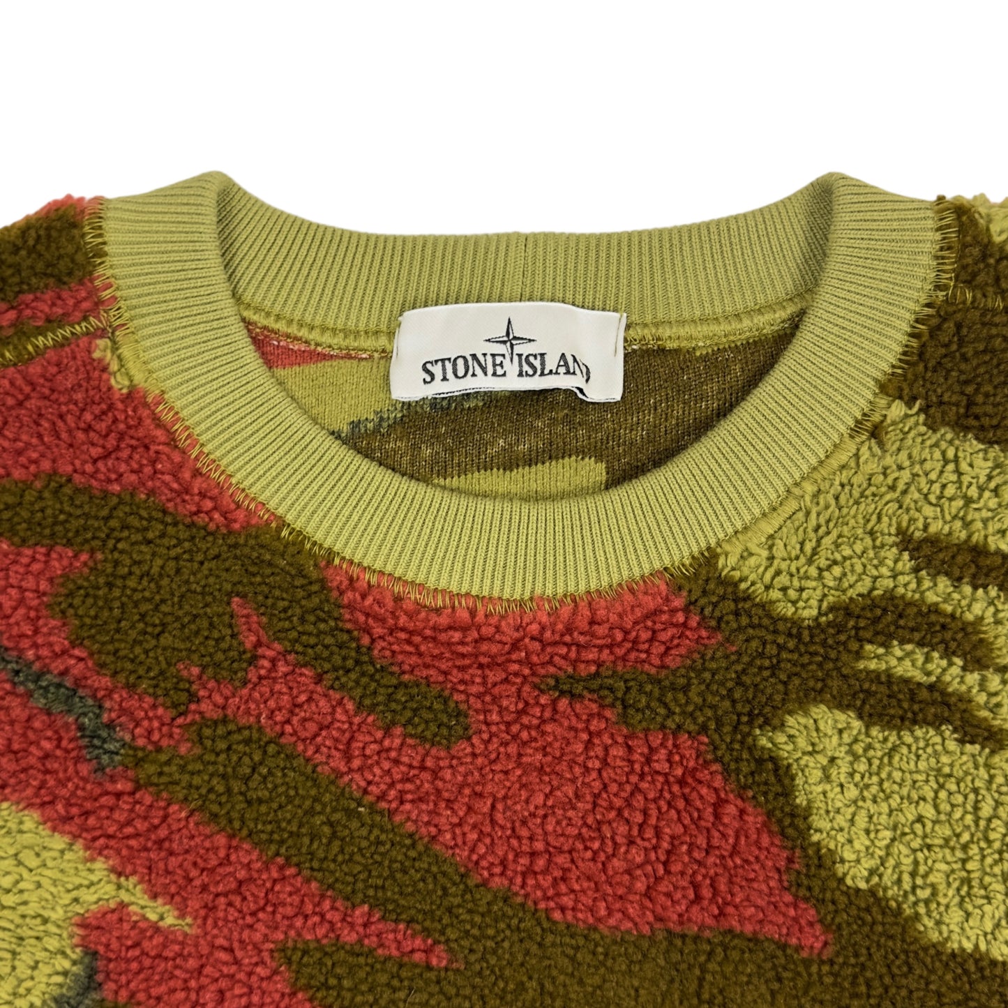 A/W 22 Stone Island Heritage Camo Fleece Sweat - Green