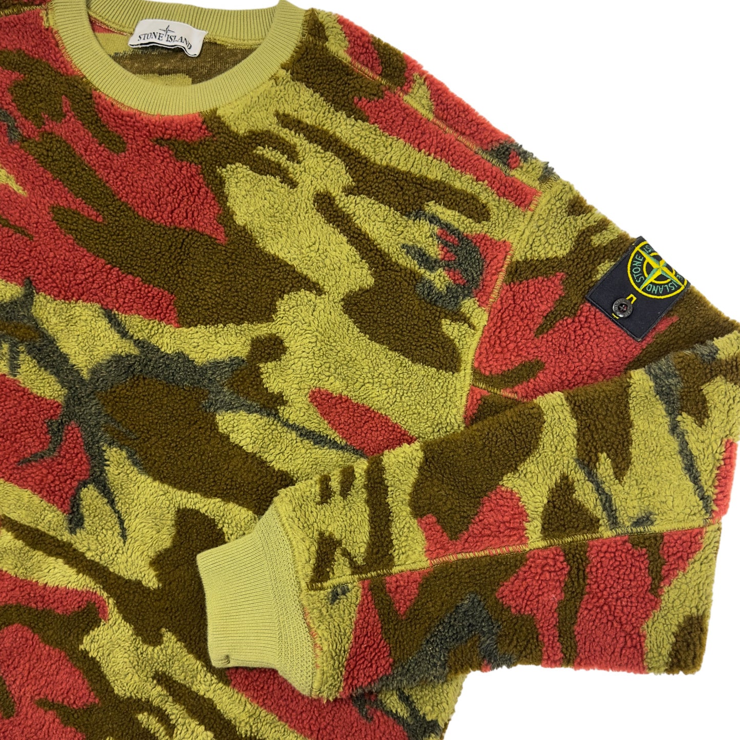 A/W 22 Stone Island Heritage Camo Fleece Sweat - Green