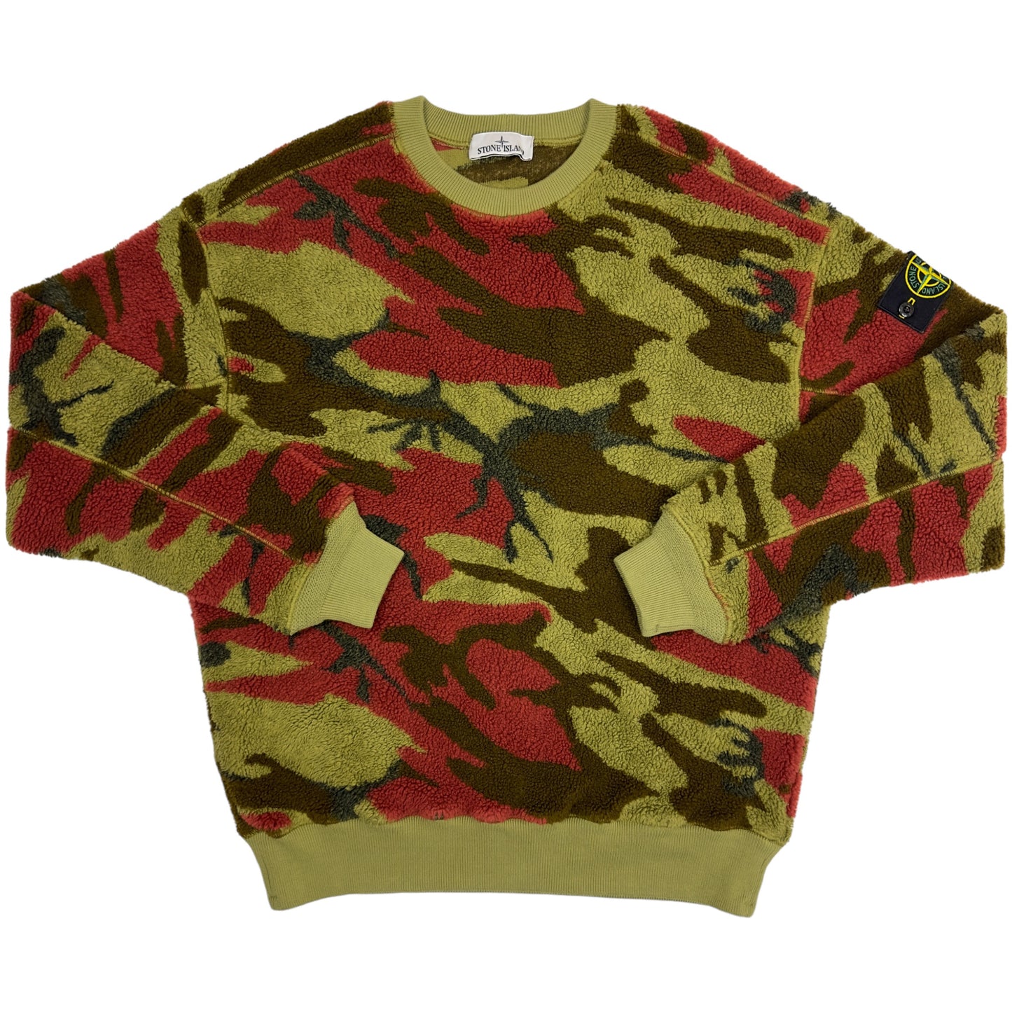 A/W 22 Stone Island Heritage Camo Fleece Sweat - Green