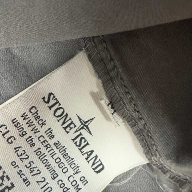 A/W 17 Stone Island Garment Dyed Cotton Overshirt Grey