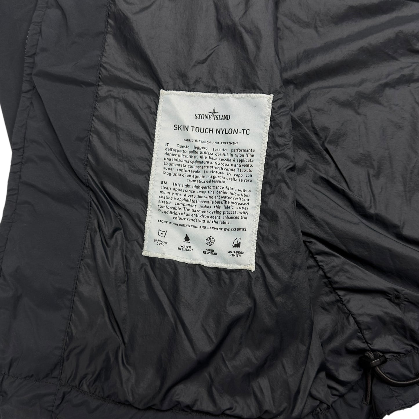 S/S 22 Stone Island Skin Touch Nylon-TC - Black