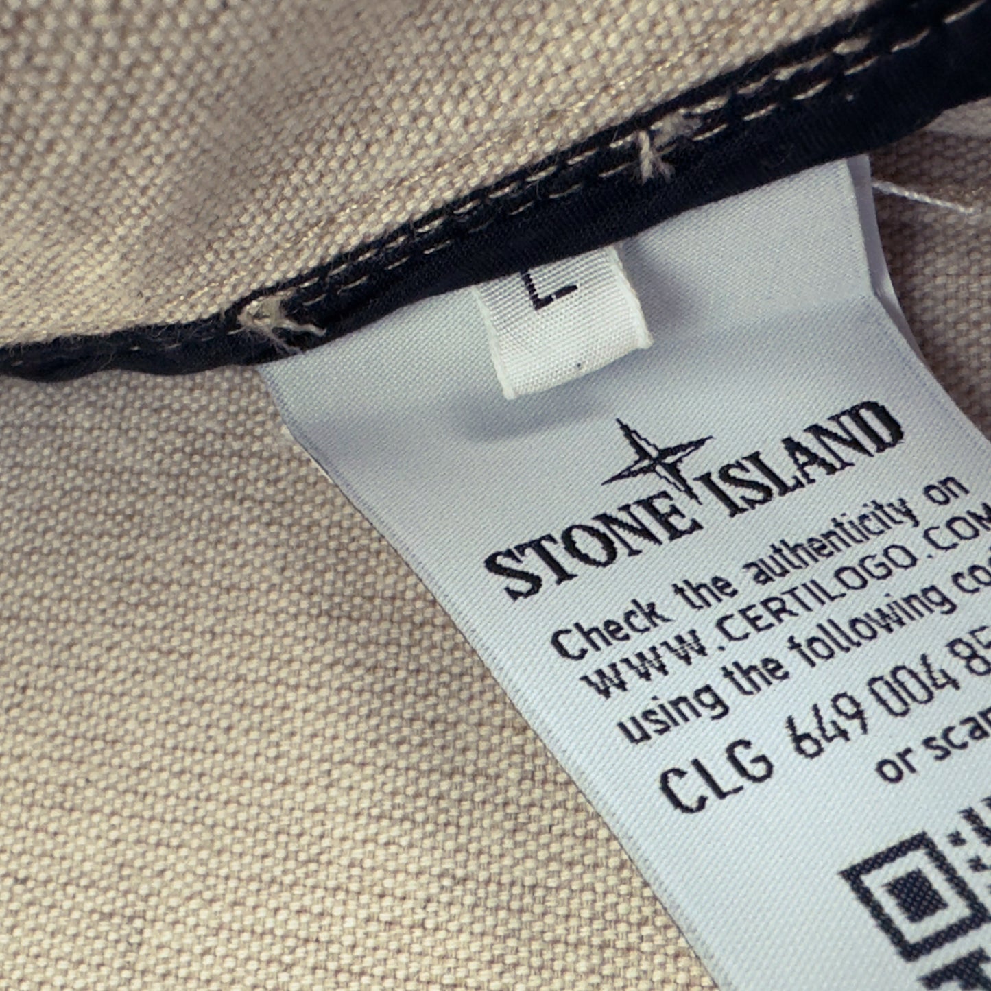S/S 19 Stone Island Panama Placcato Denim Jacket