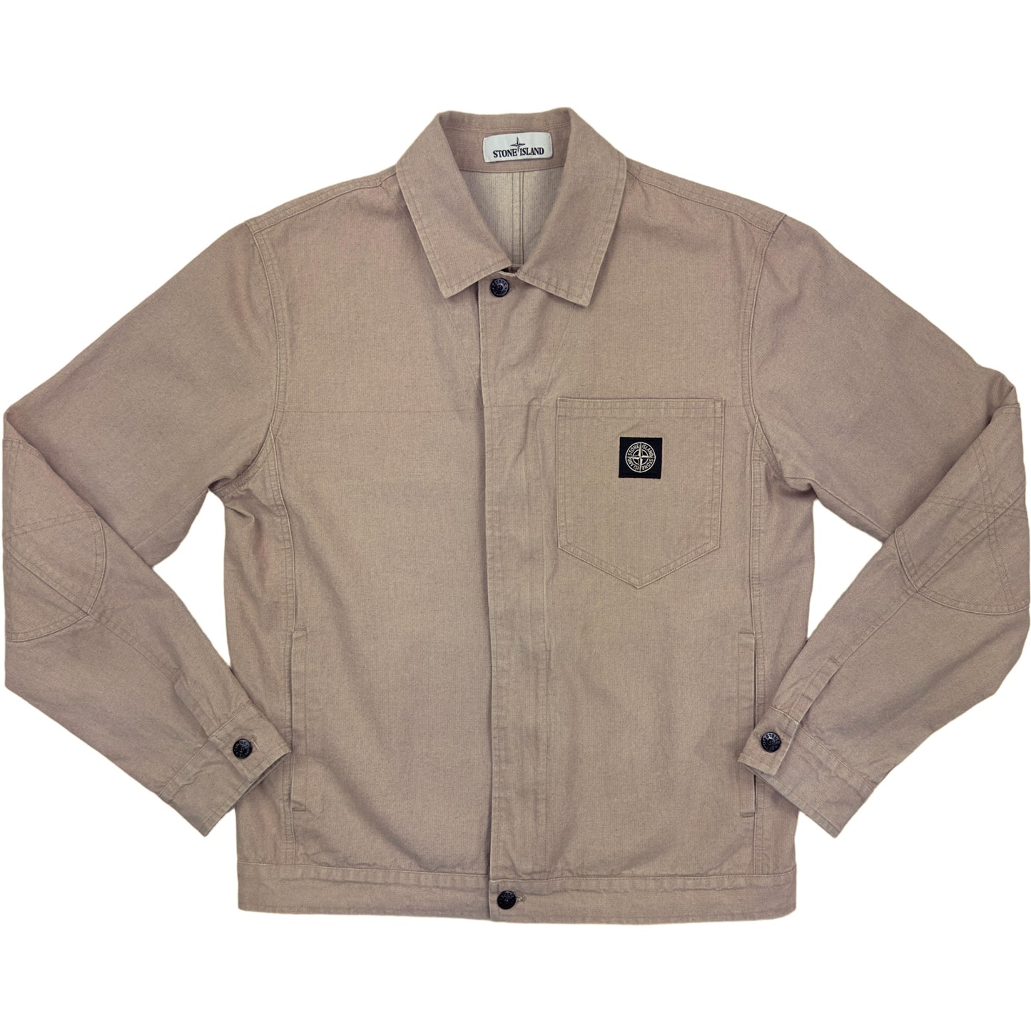 S/S 19 Stone Island Panama Placcato Denim Jacket