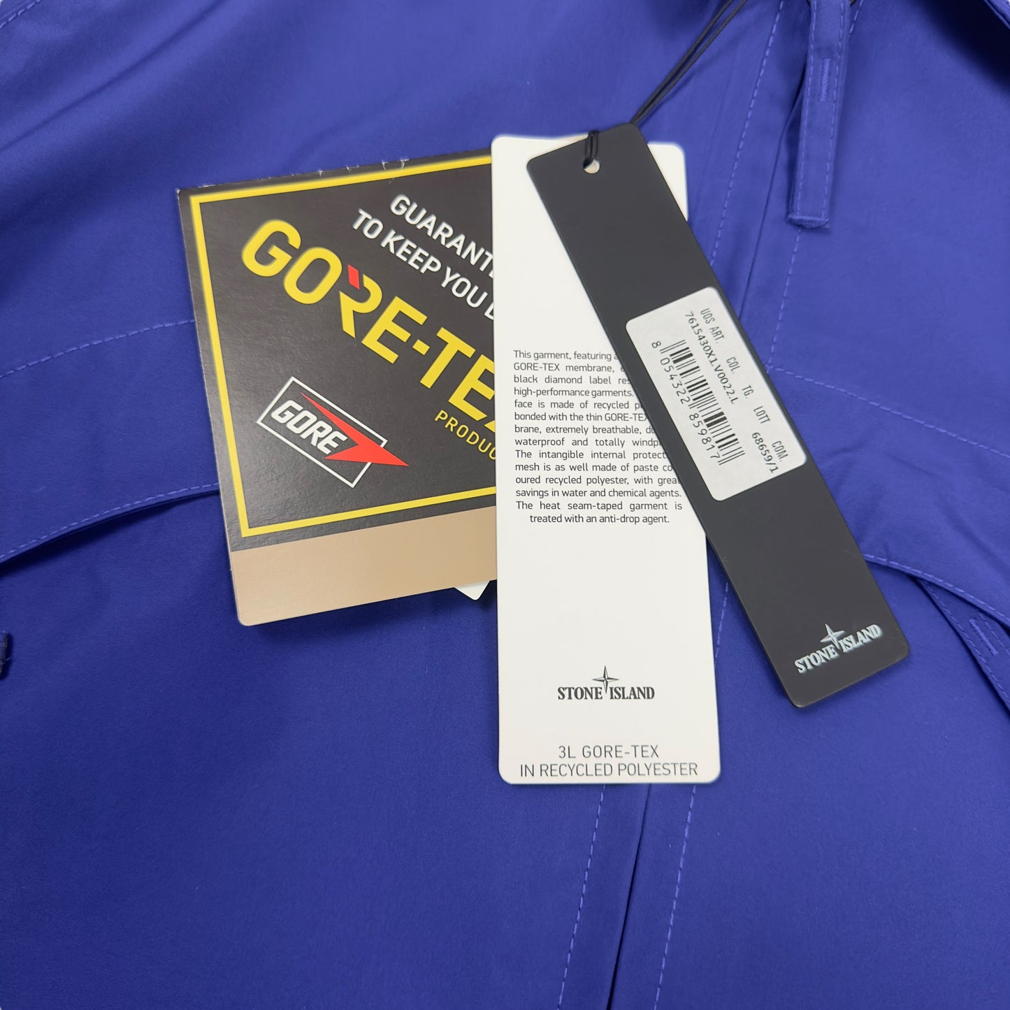 S/S 22 Stone Island Marina 3L Gore-Tex Recycled Polyester Overshirt