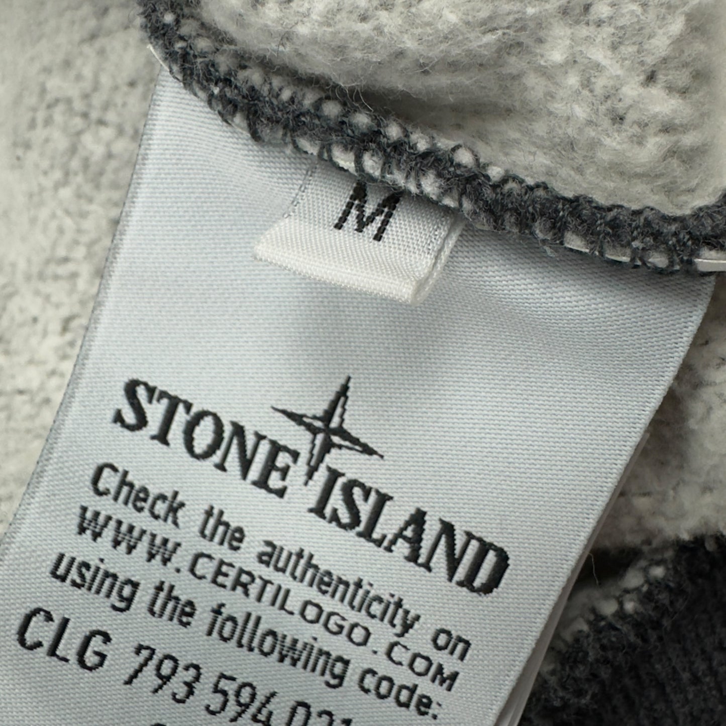 A/W 14 Stone Island Patch Full Zip Hoodie - Dark Grey