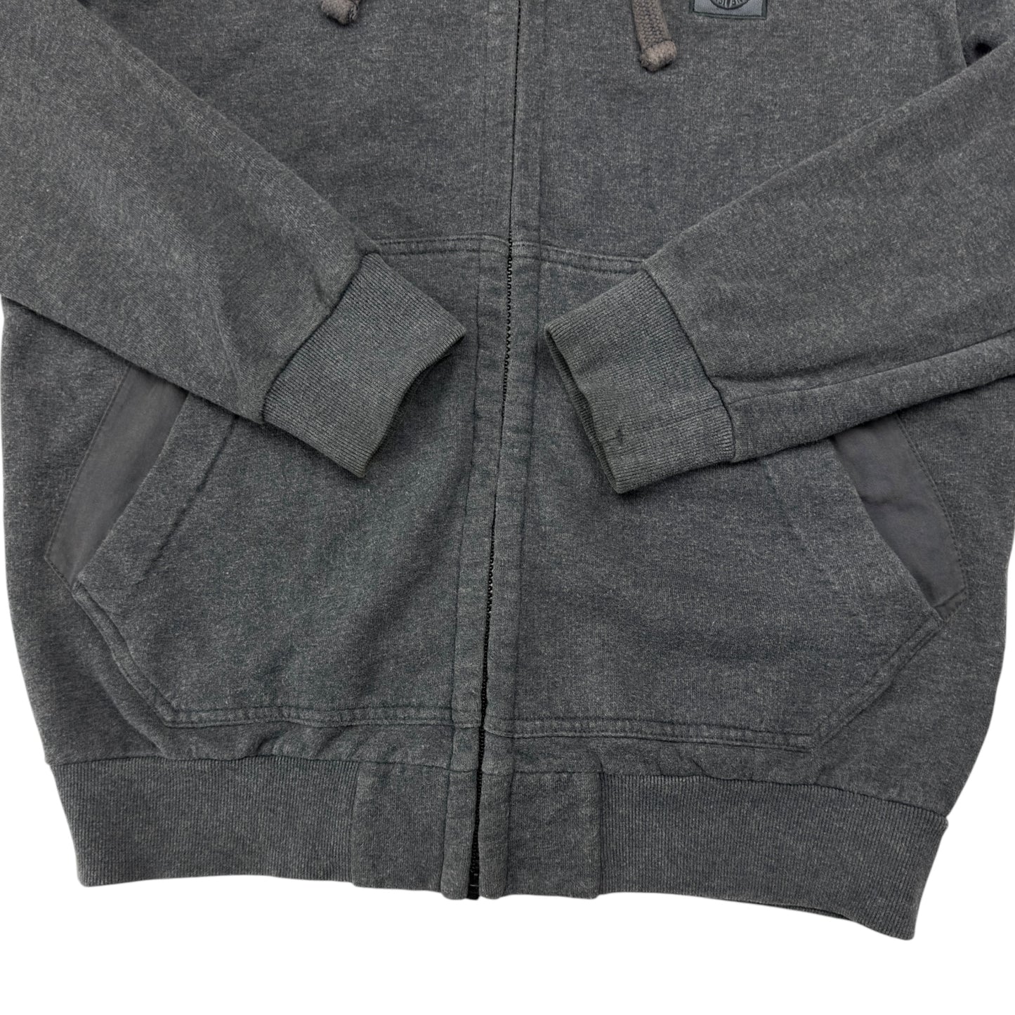 A/W 14 Stone Island Patch Full Zip Hoodie - Dark Grey
