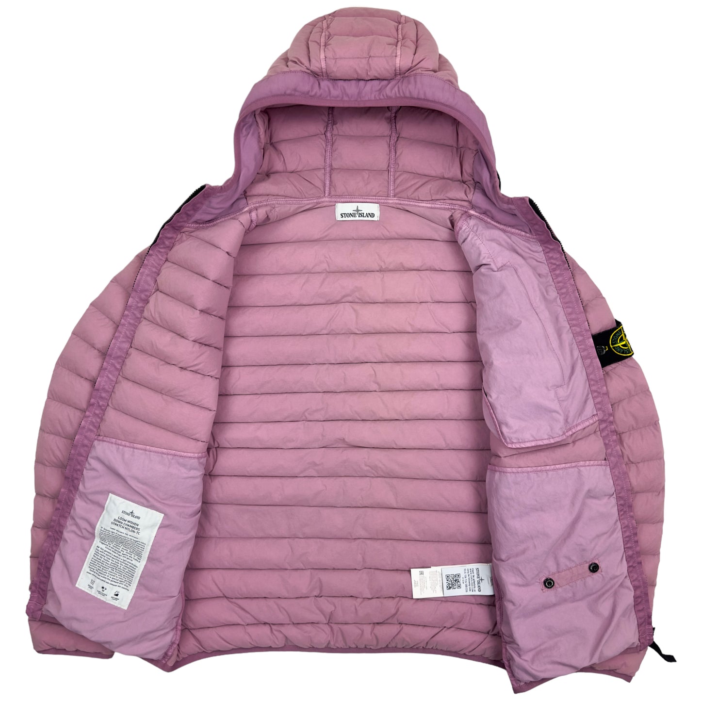 S/S 20 Stone Island Pink Loom Woven Down Chambers Jacket