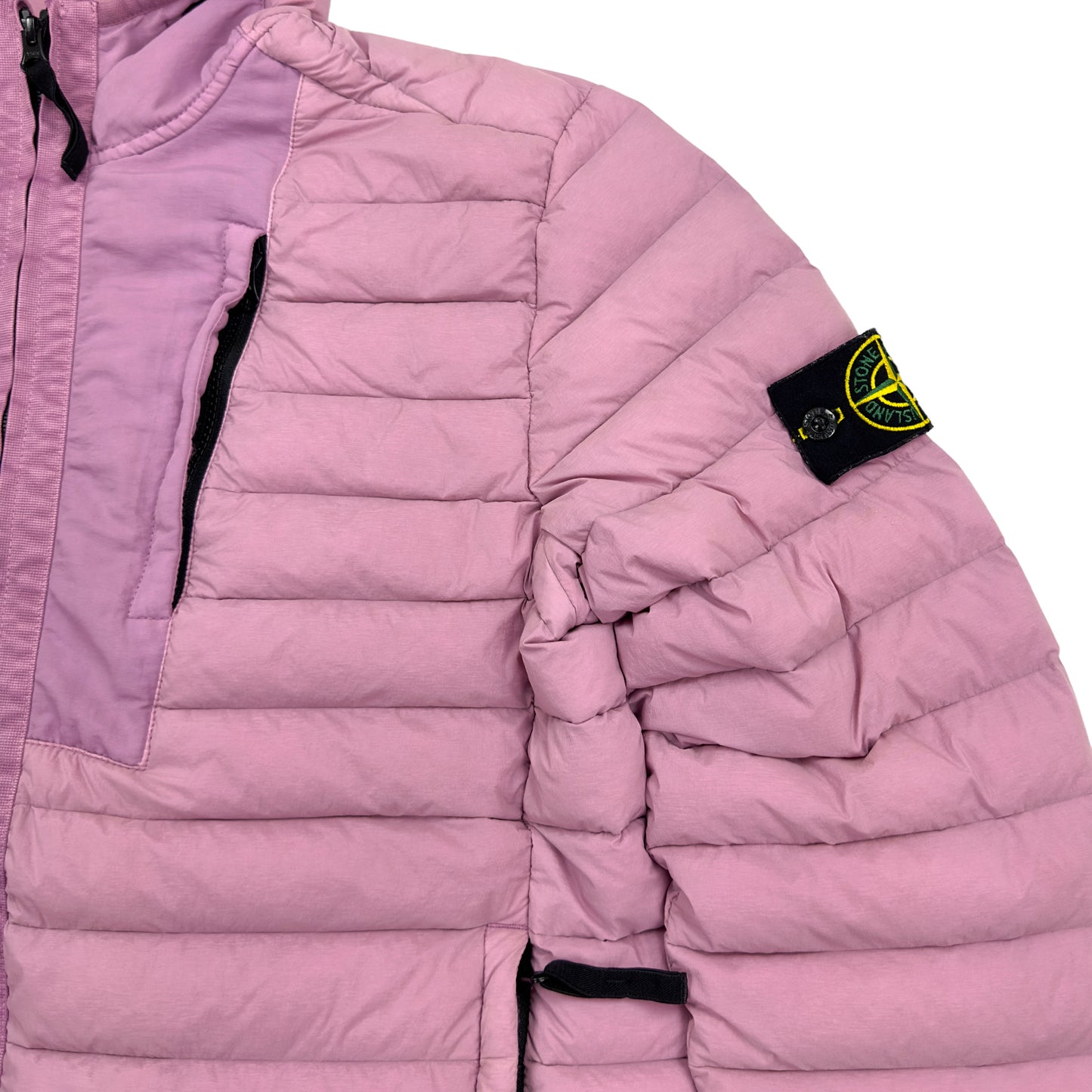 S/S 20 Stone Island Pink Loom Woven Down Chambers Jacket