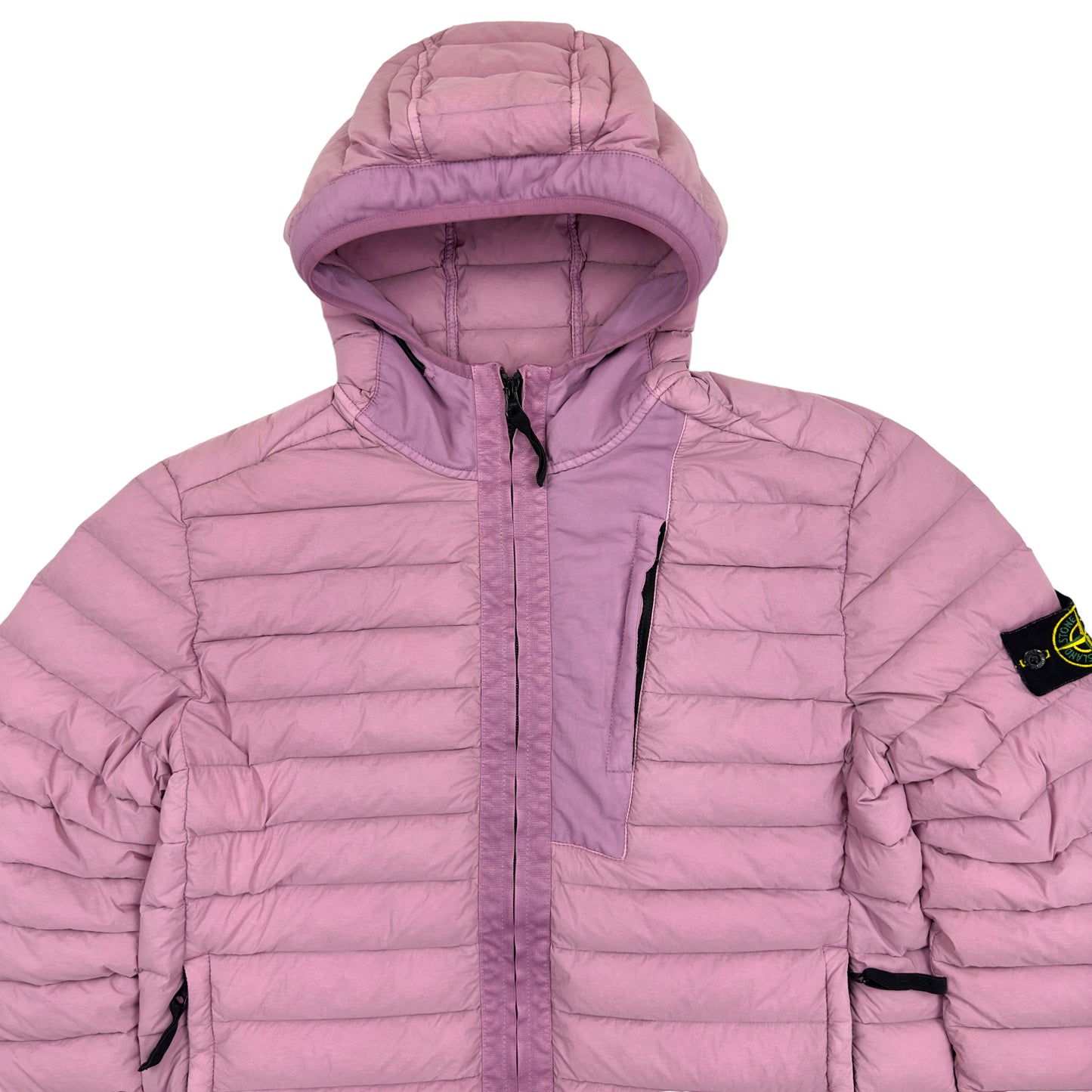 S/S 20 Stone Island Pink Loom Woven Down Chambers Jacket