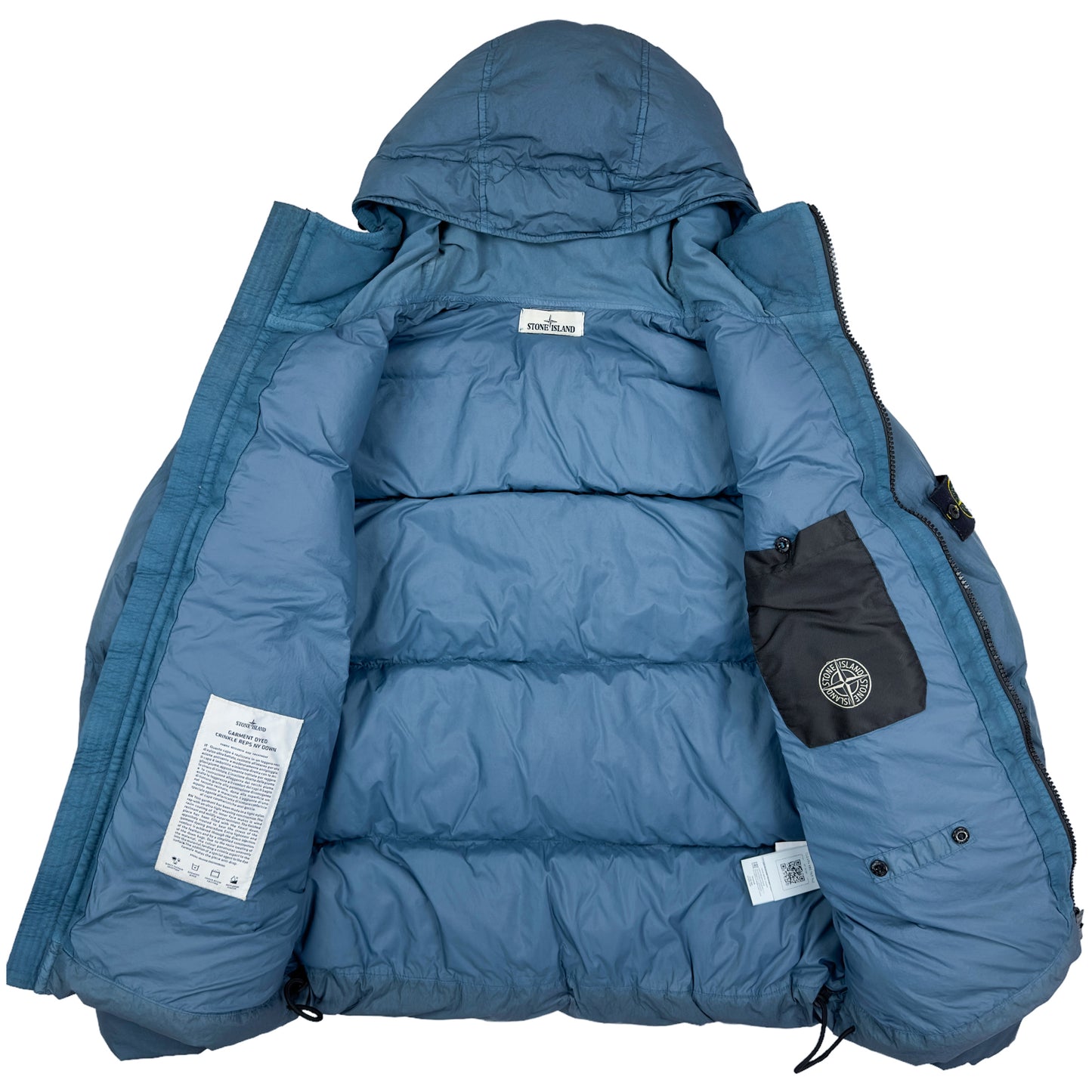 A/W 21 Stone Island Garment Dyed Crinkle Reps Hooded Down Jacket
