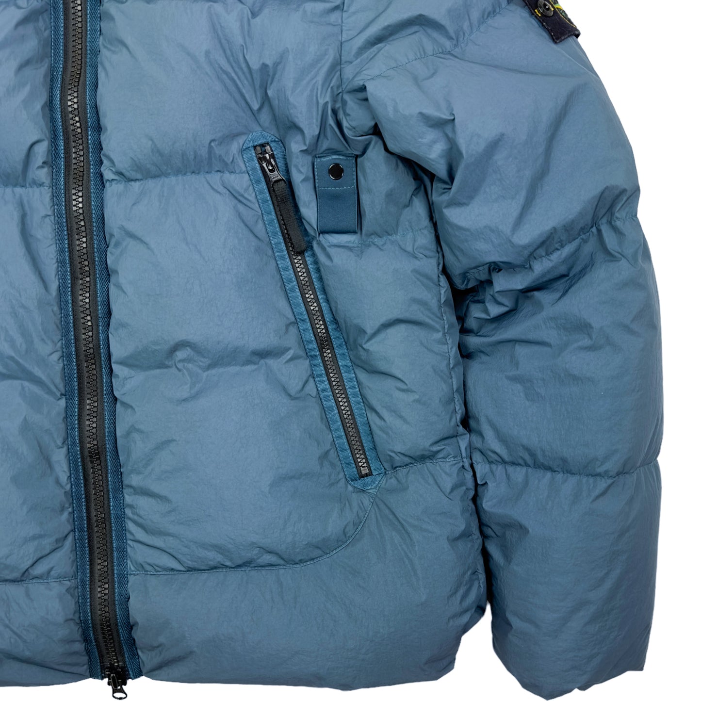 A/W 21 Stone Island Garment Dyed Crinkle Reps Hooded Down Jacket