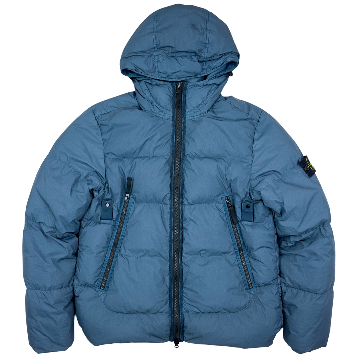 A/W 21 Stone Island Garment Dyed Crinkle Reps Hooded Down Jacket