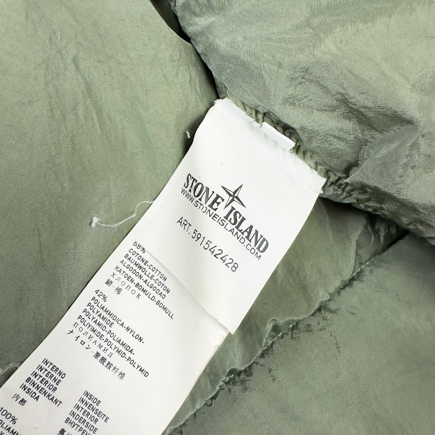 A/W 13 Stone Island Cotton Nylon Rip Stop Down Jacket