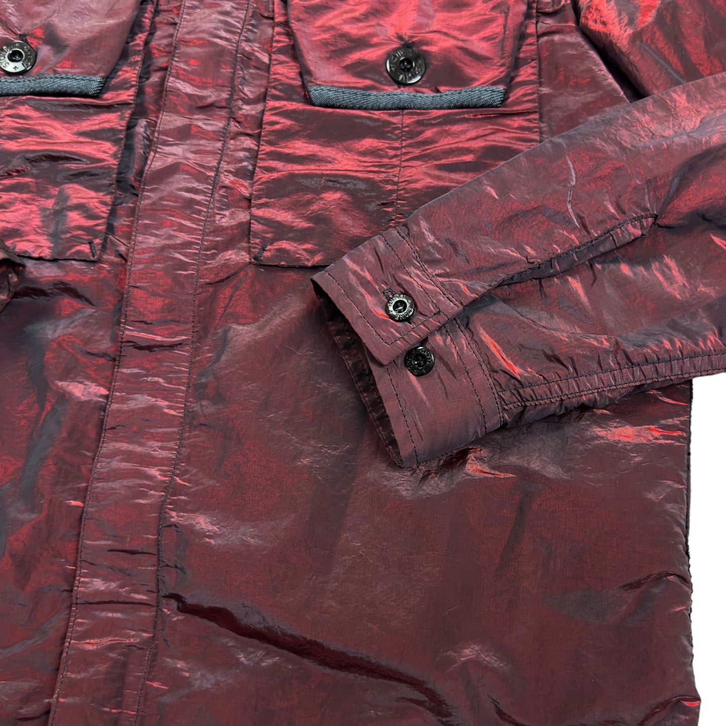 S/S 17 Stone Island Nylon Metal Weft Overshirt - Red