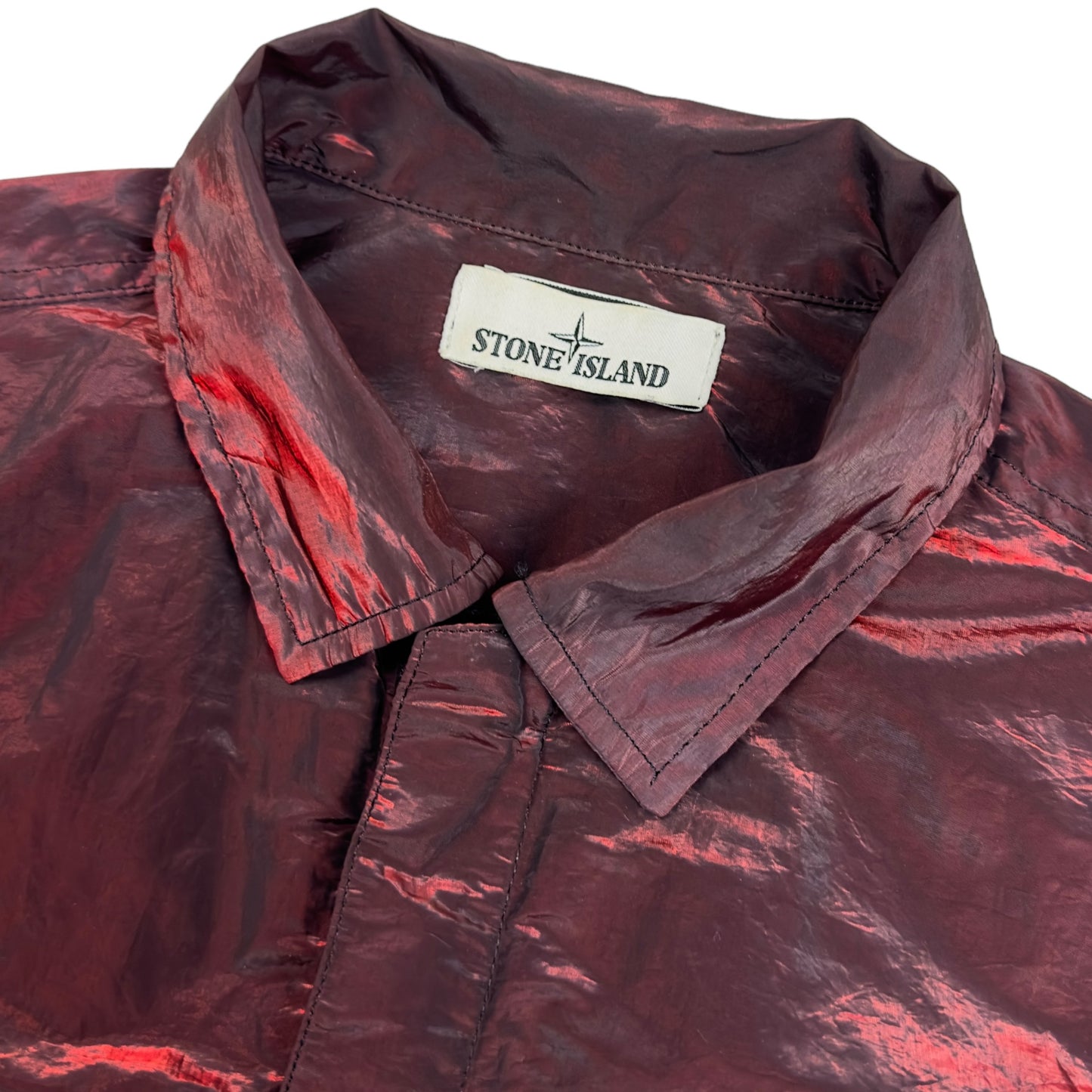 S/S 17 Stone Island Nylon Metal Weft Overshirt - Red
