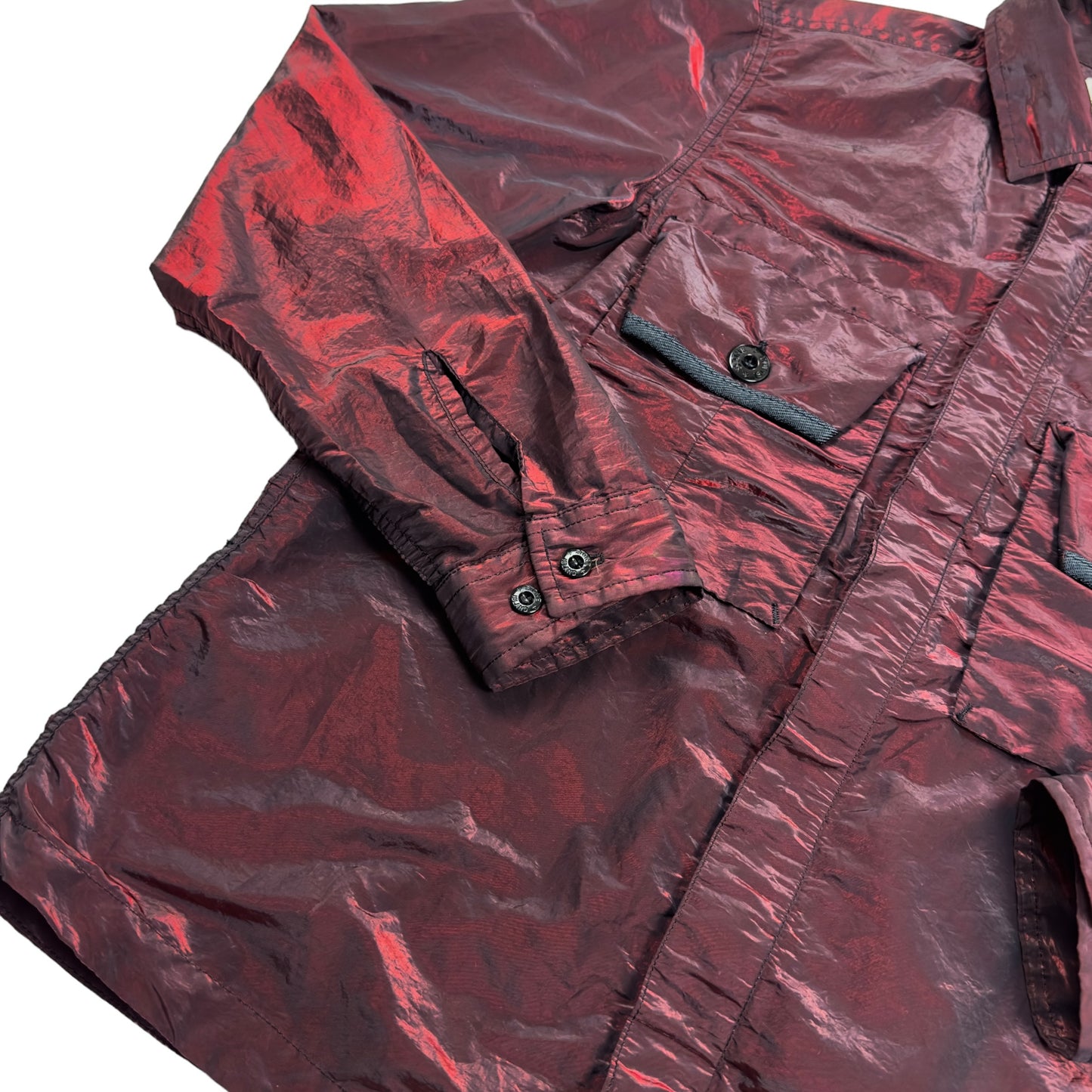 S/S 17 Stone Island Nylon Metal Weft Overshirt - Red