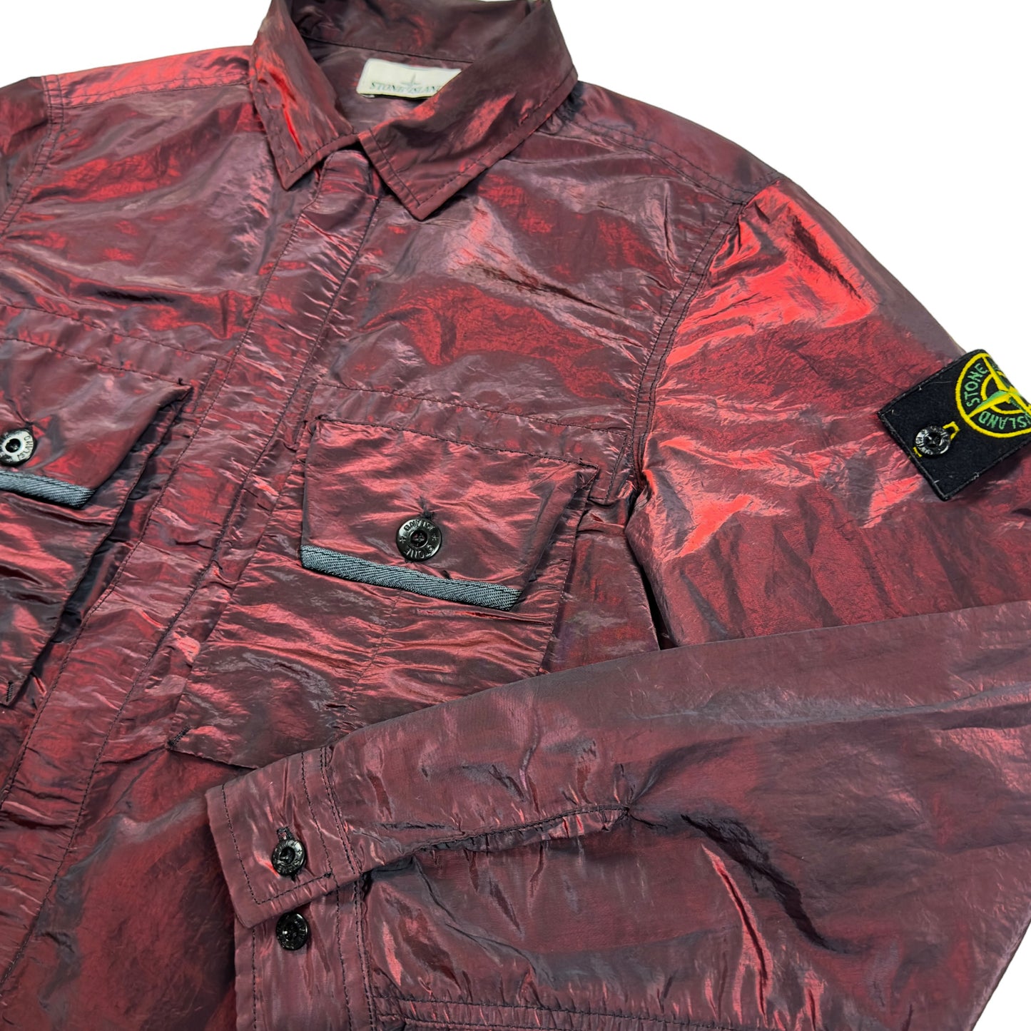 S/S 17 Stone Island Nylon Metal Weft Overshirt - Red