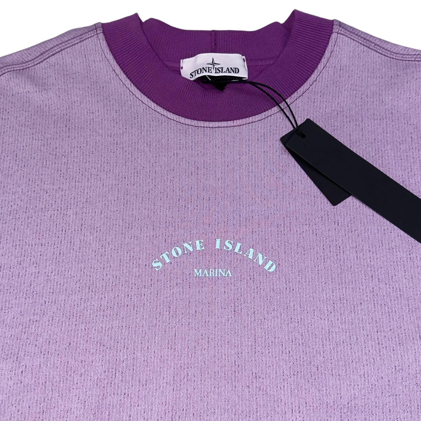 S/S 23 Stone Island Marina Reflective Spell out Sweater