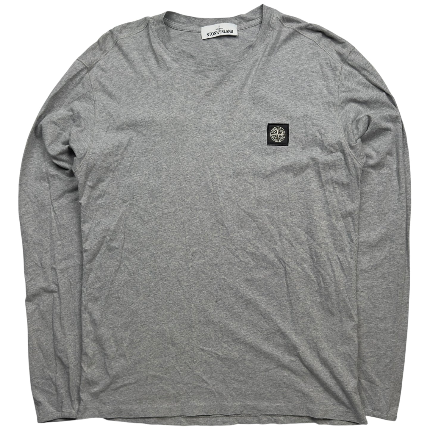 S/S 17 Stone Island Long Sleeve Patch T-Shirt - Grey