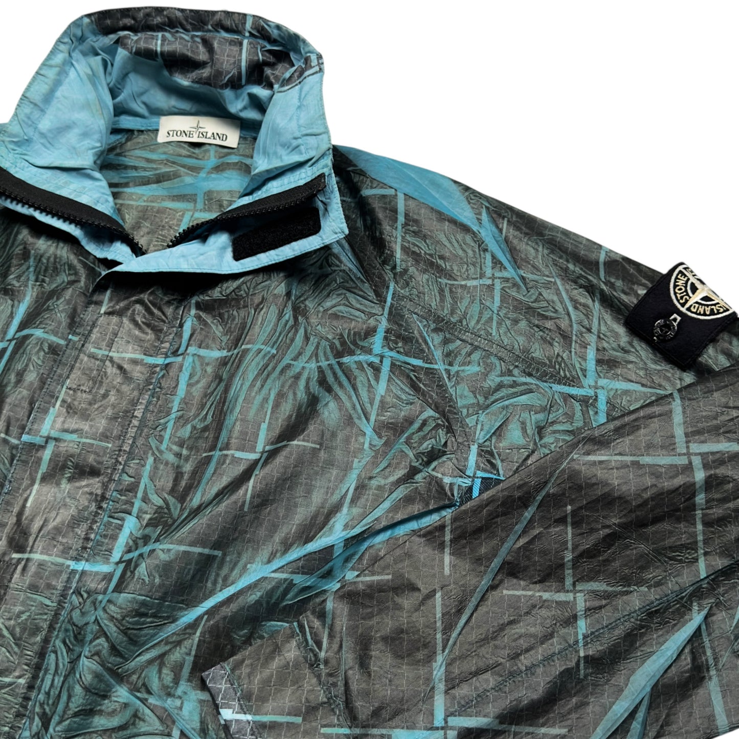 S/S 17 Stone Island Paper Poly SI House Check Grid Jacket