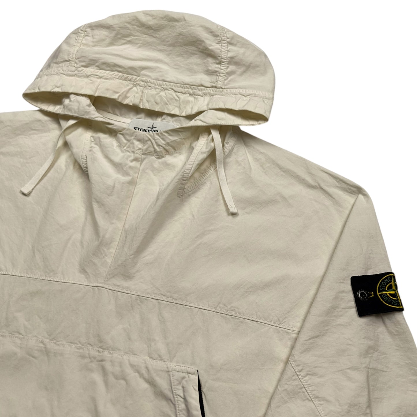 S/S 20 Stone Island Short Sleeve Cotton Blend Smock - White