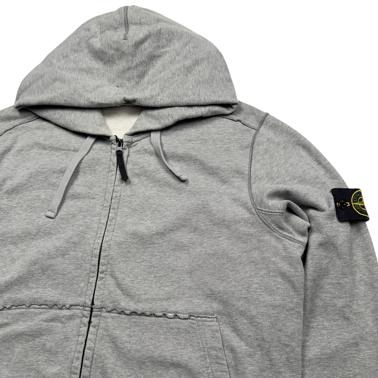 S/S 18 Stone Island Full Zip Hoodie - Grey