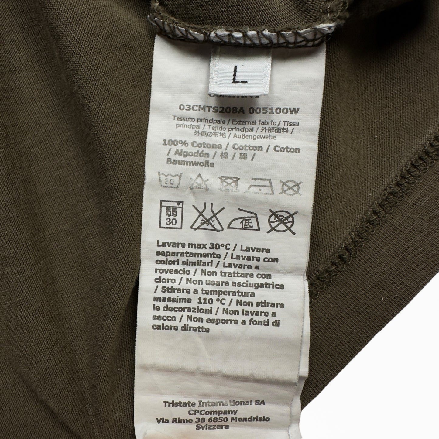 C.P. Company Spellout T-Shirt - Khaki