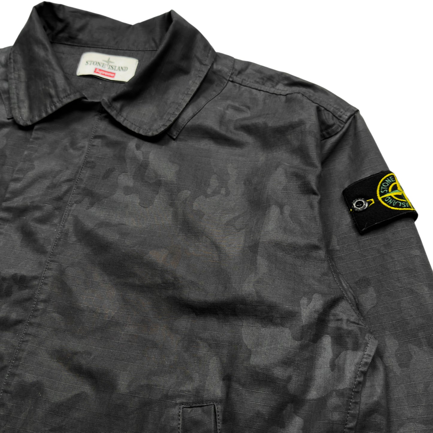 S/S 22 Stone Island x Supreme Cotton Ripstop Ice Jacket Camouflage