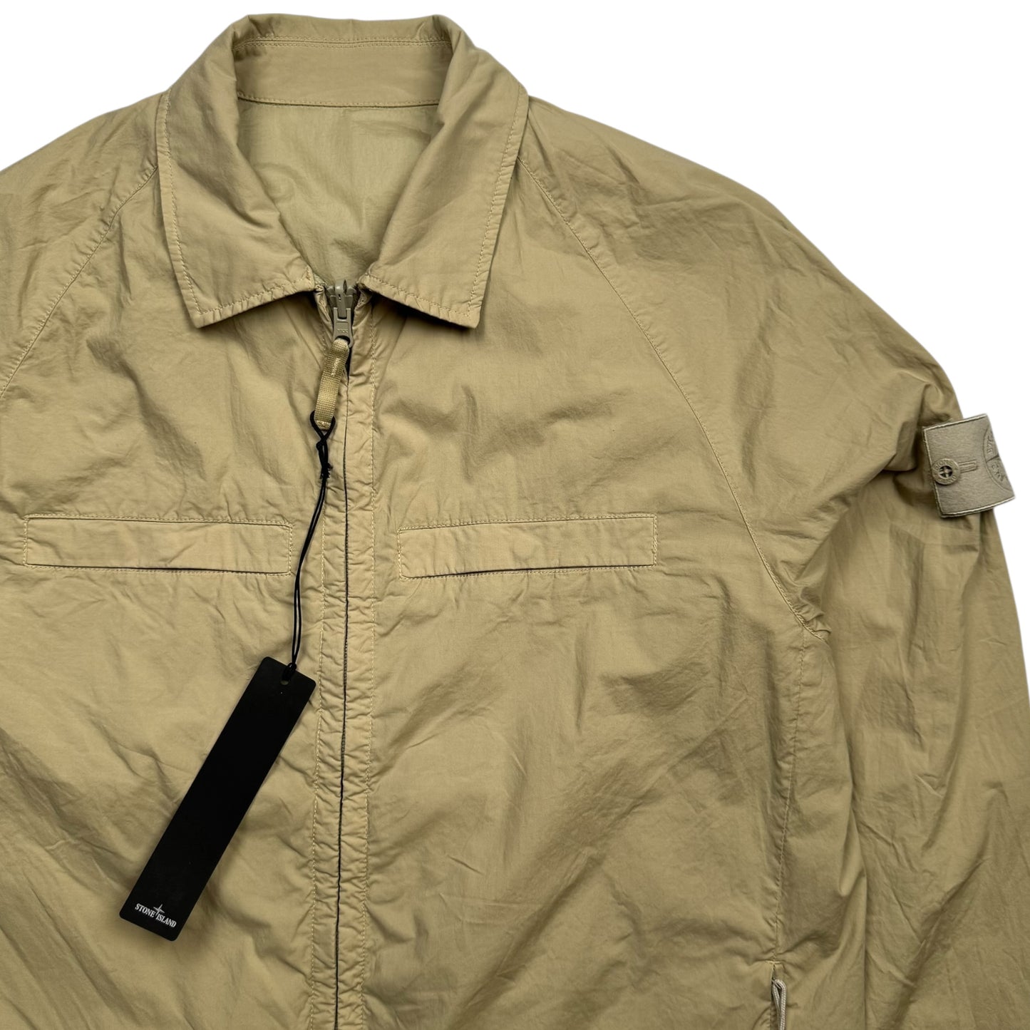 S/S 21 Stone Island Reversible Stretch Cotton Tela / Resin Treated Nylon Ghost Overshirt