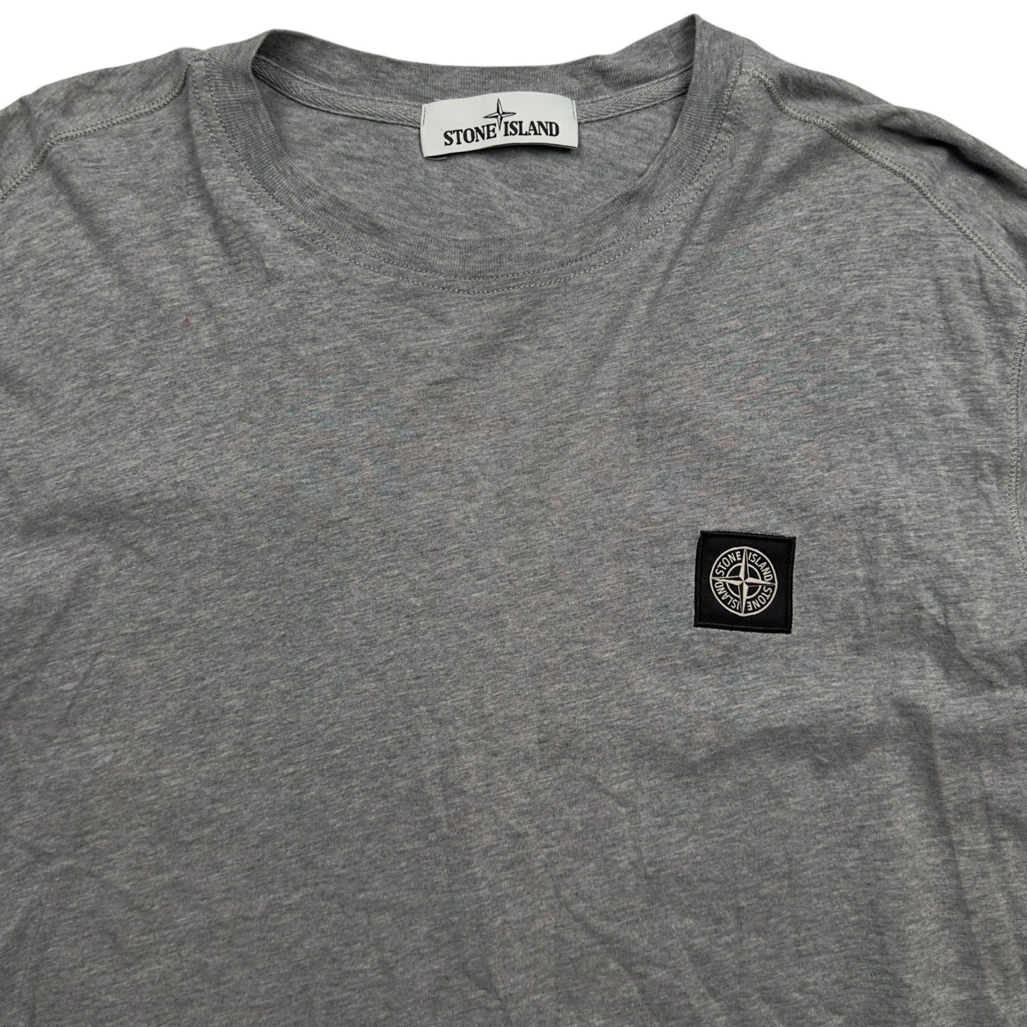S/S 17 Stone Island Long Sleeve Patch T-Shirt - Grey