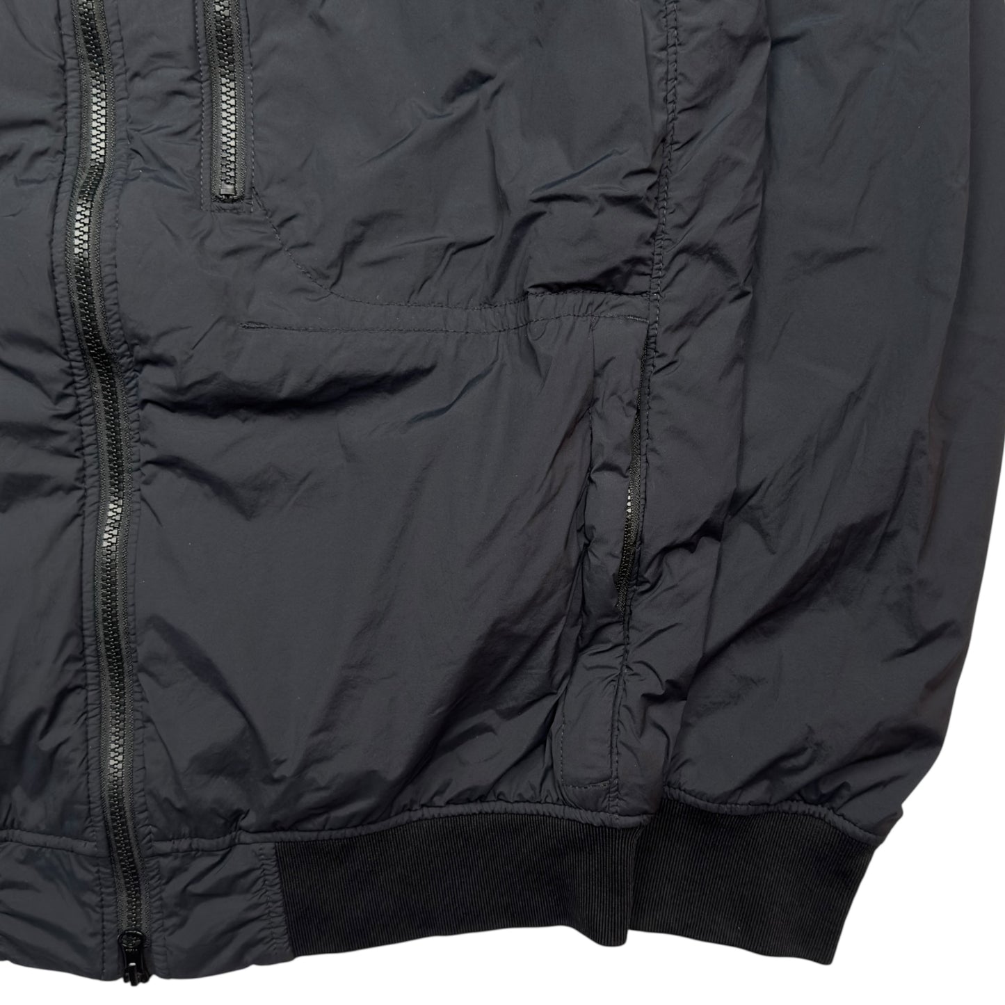 S/S 20 Stone Island Skin Touch Nylon TC with Polartec Alpha Bomber Jacket - Black